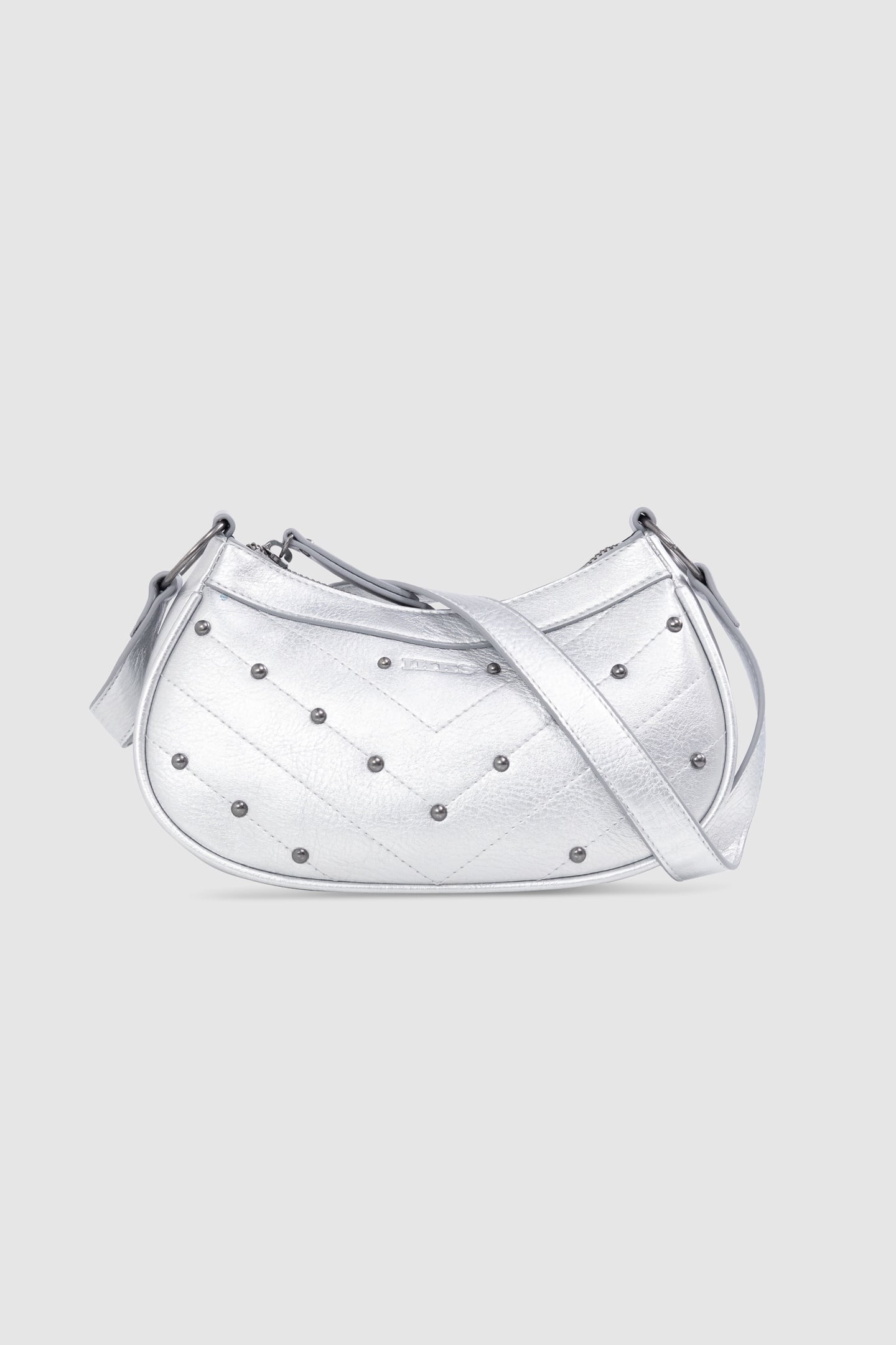 SILVER HANDBAG WITH STUDS 1