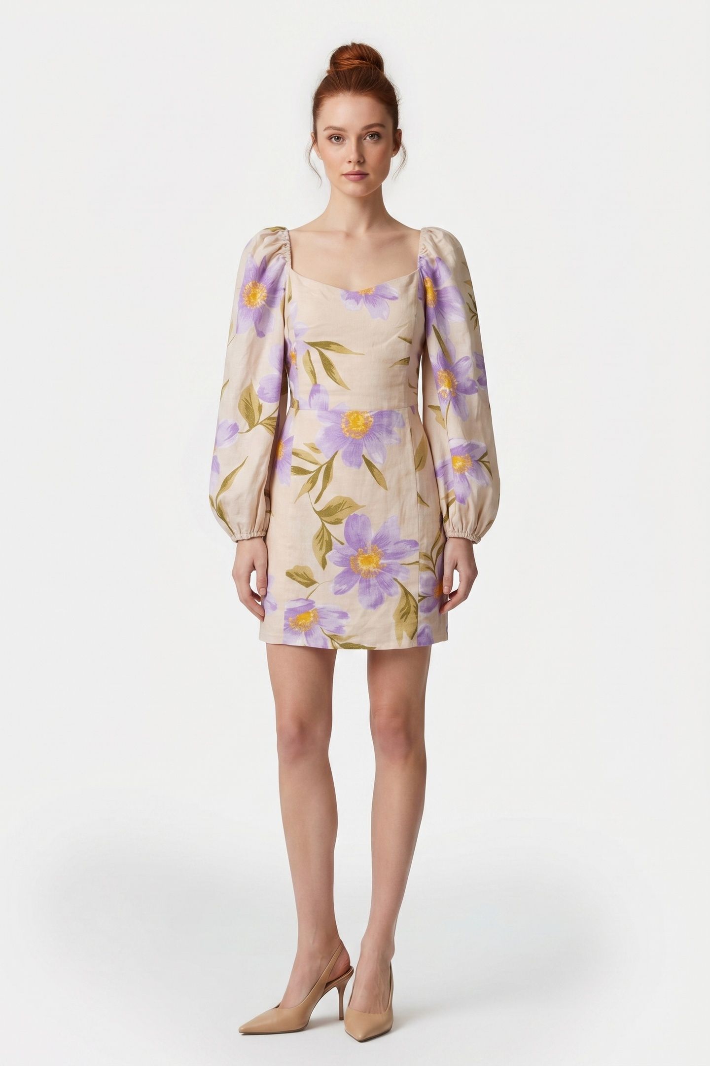HAZEL DRESS BEIGE 1