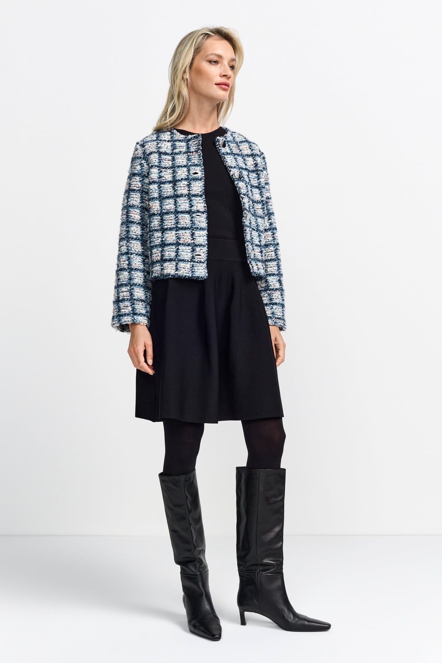 BOUCLE JACKET OCEAN BLUE 1