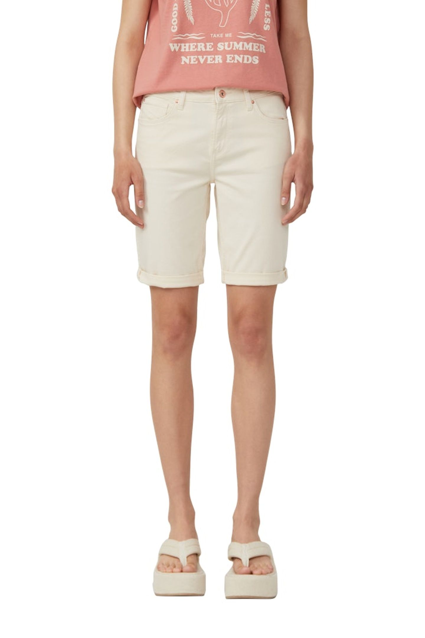 QS JEANS SHORTS CRÈME 1
