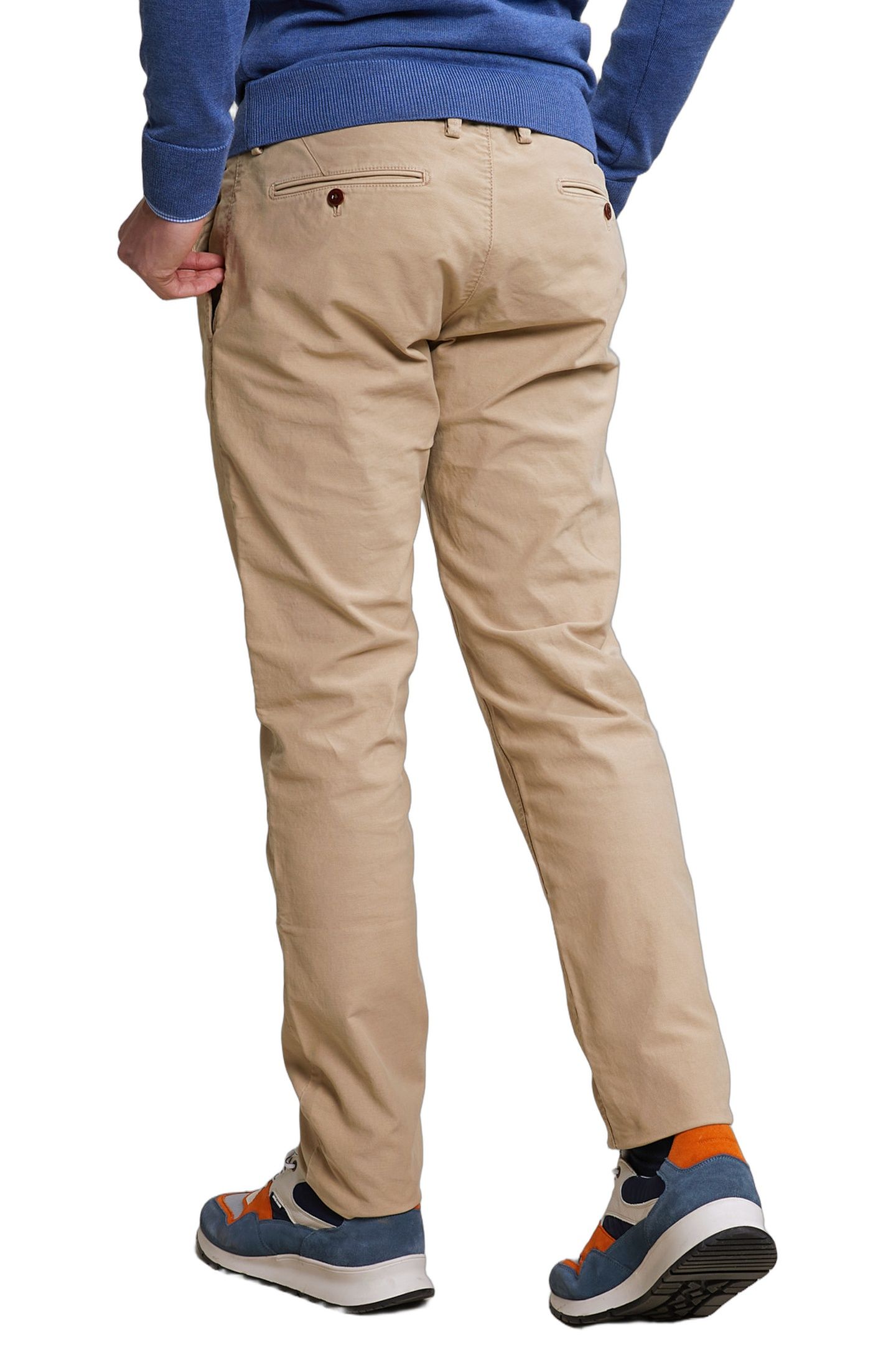 SLIM FIT BASIC CHINO PANTS STRETCH TAUPE 3