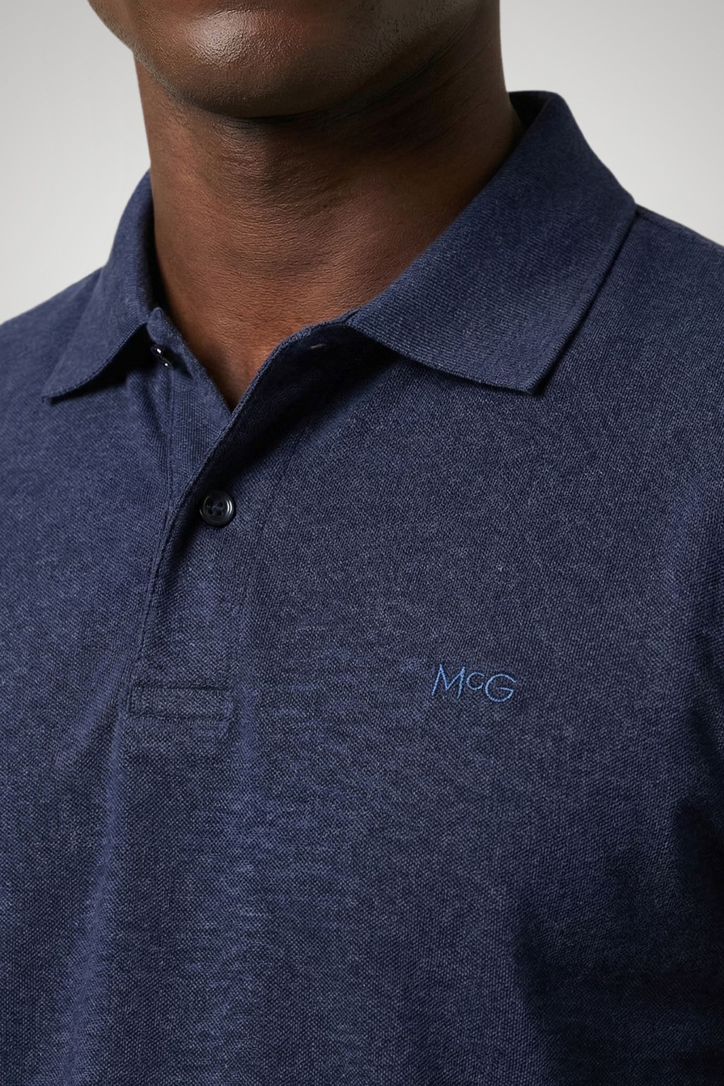 MELANGE JERSEY POLO MEDIUM BLUE 4