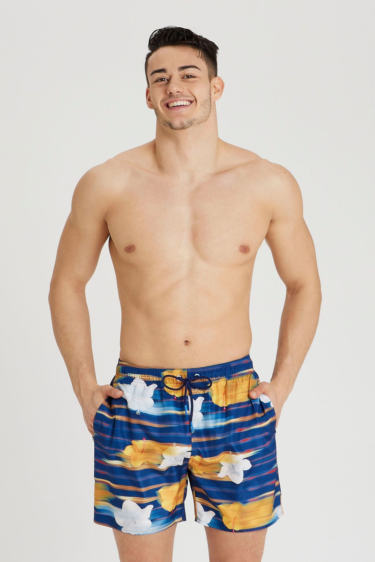 BEACH BOXER ALLOVER NAVY MULTI 2