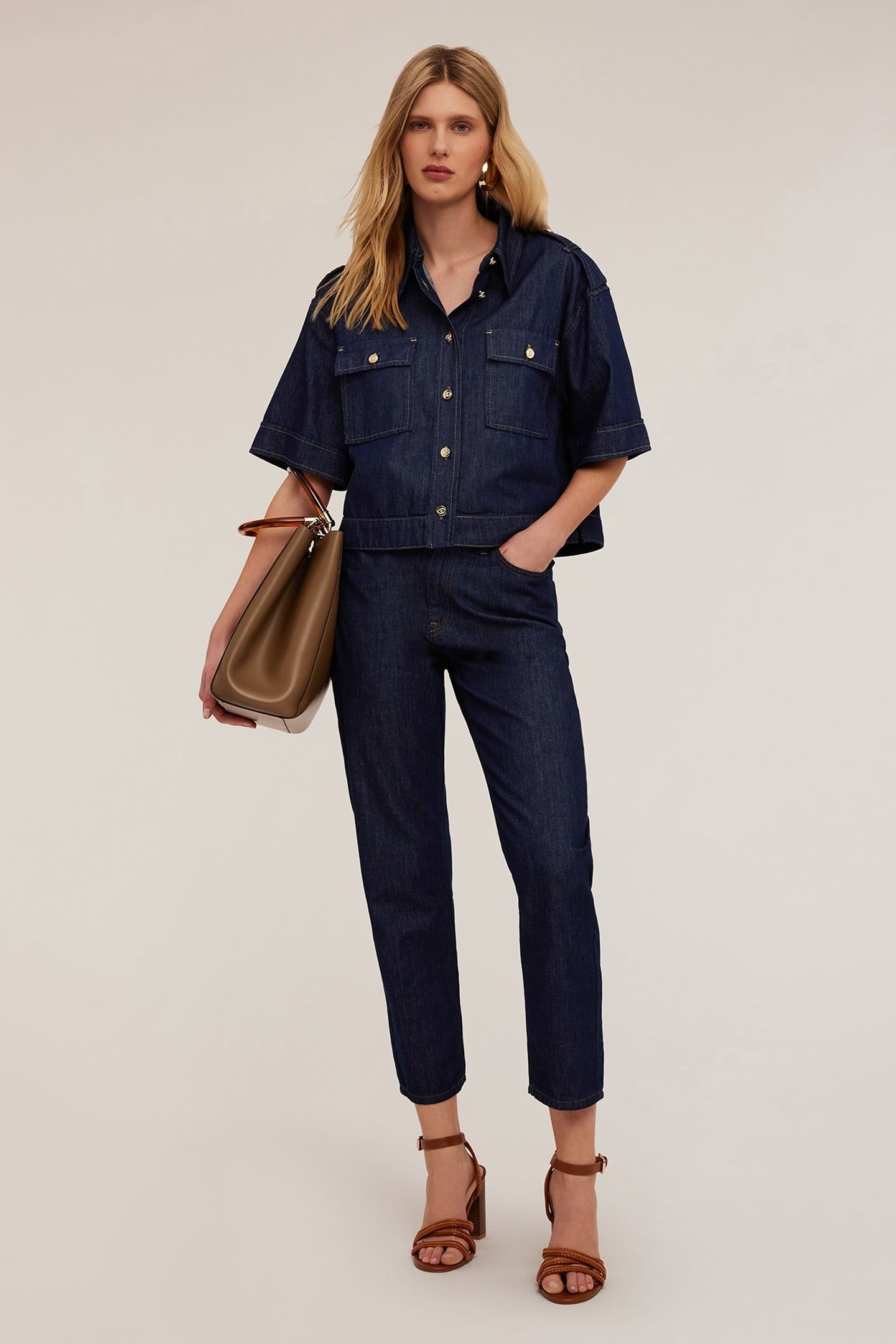 BOXY DENIM SHIRT BLUE 1