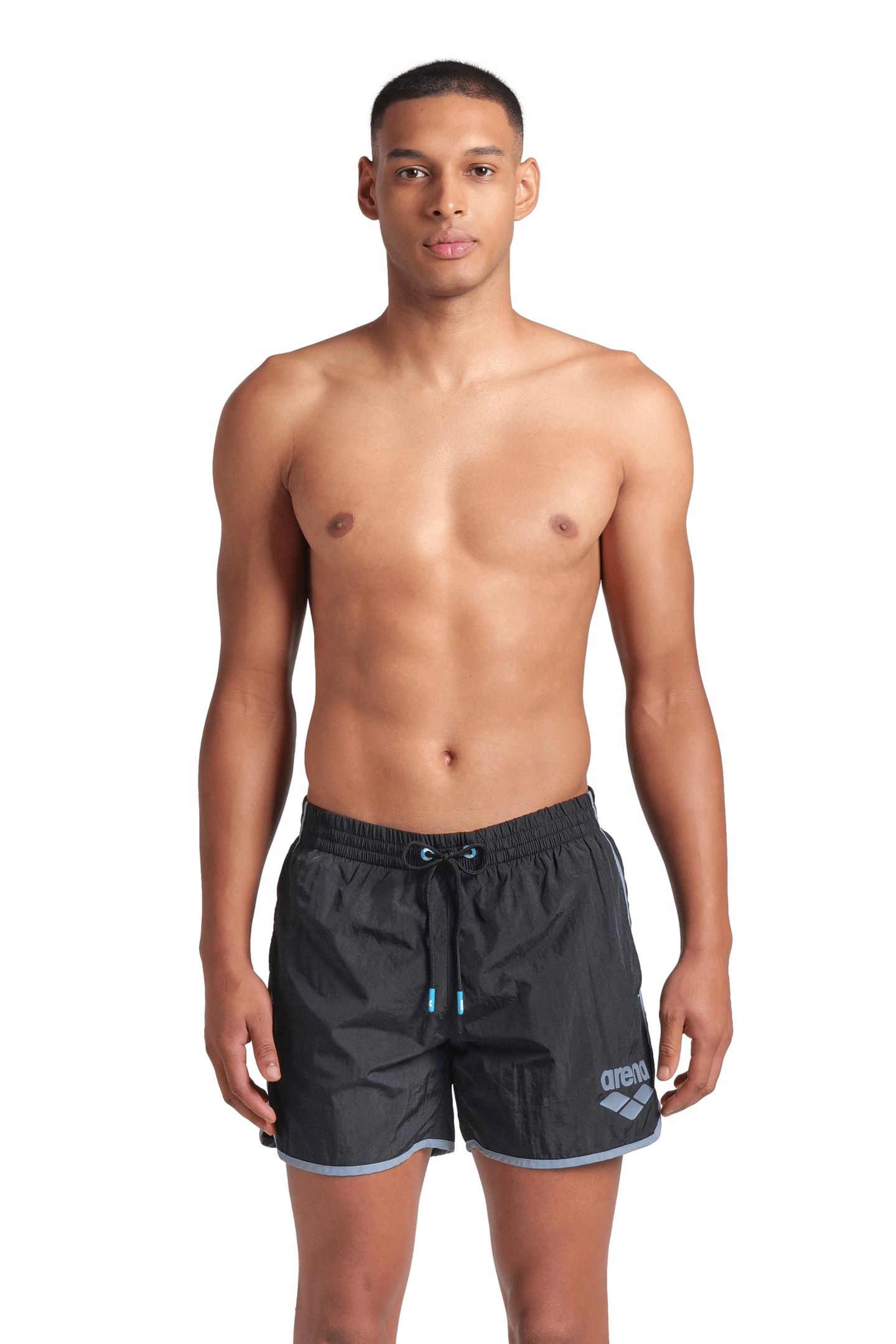 BIG LOGO BORDERS BEACH SHORT BLACK-SEAFOAM 1