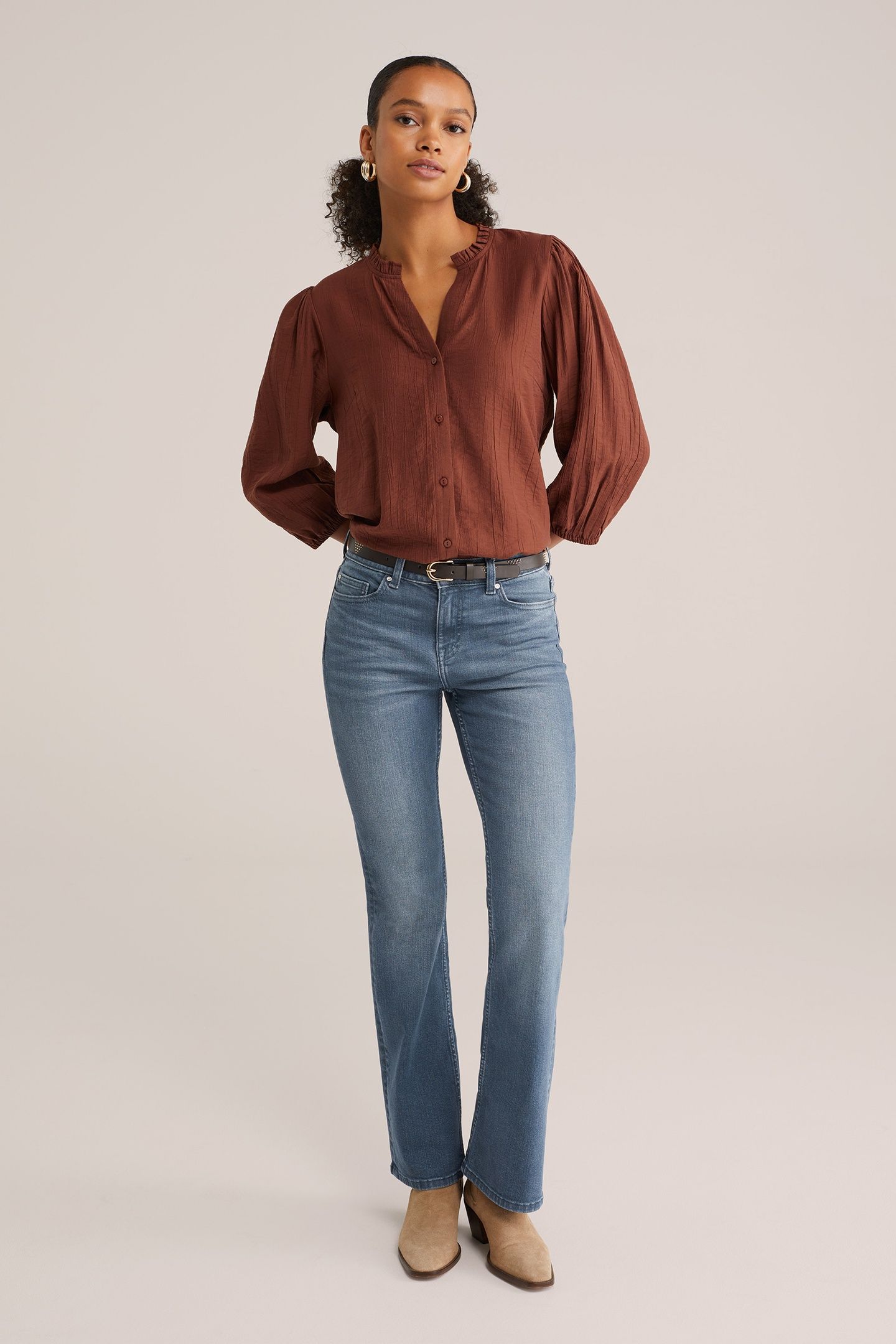 BLOUSE BROWN 1