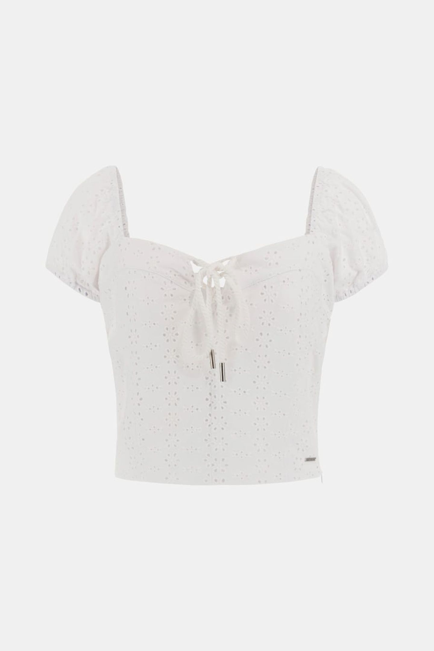 GUESS ECO ELIANE SS PUFFED TOP PURE WHITE 6