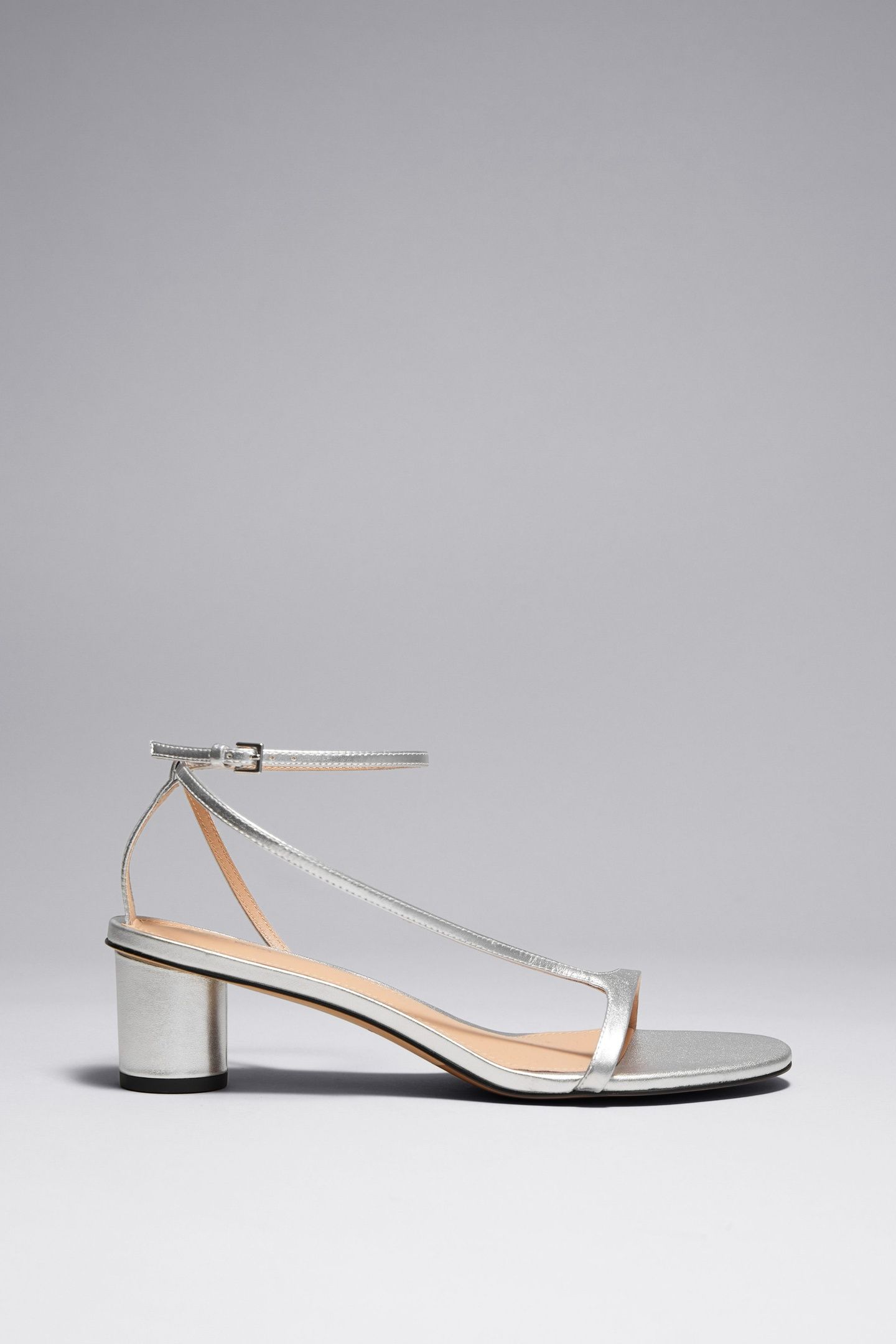 SANDA BLOCK HEEL SANDALETTE SILVER 1