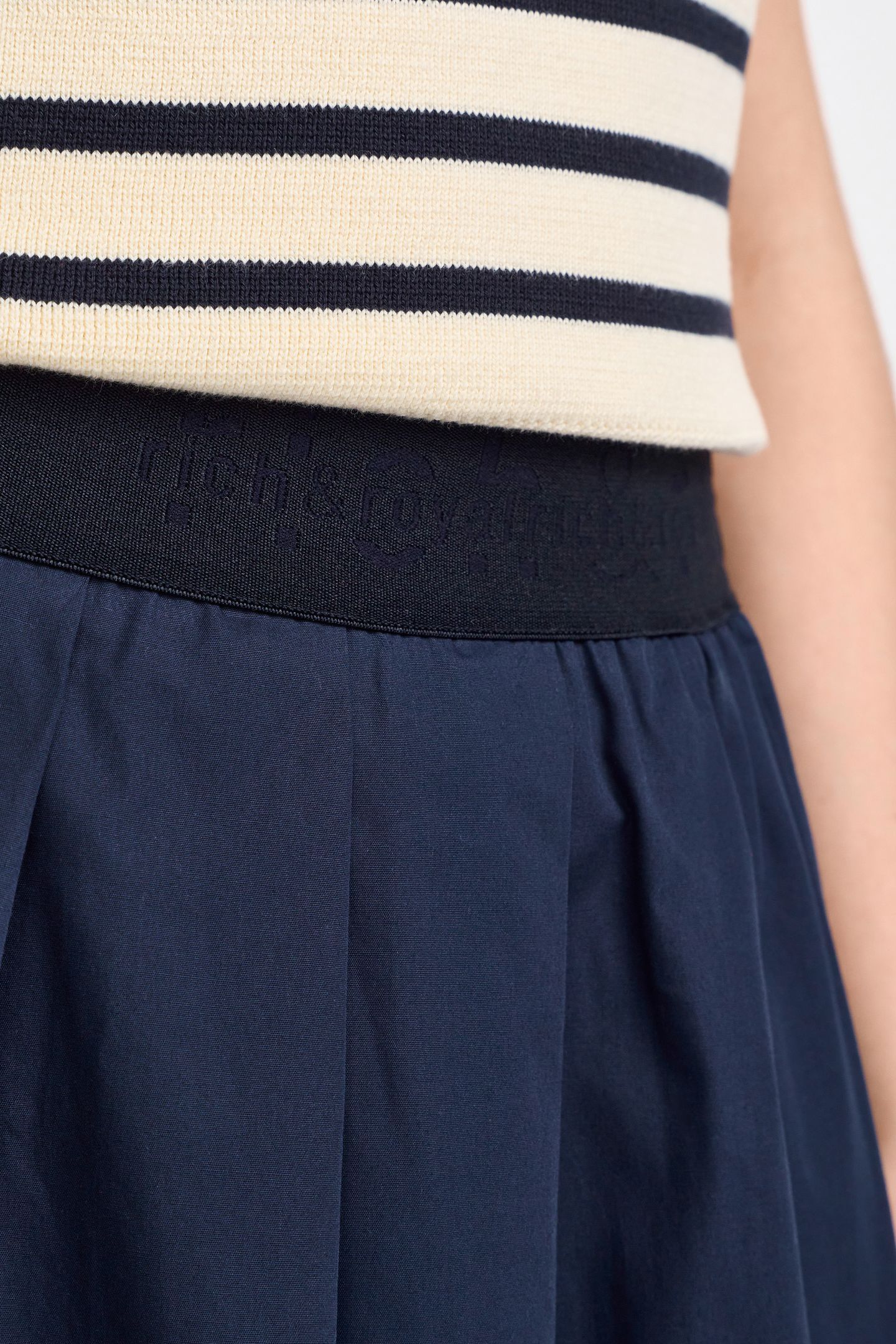 COTTON MIDI SKIRT ORGANIC MIDNIGHT BLUE 5