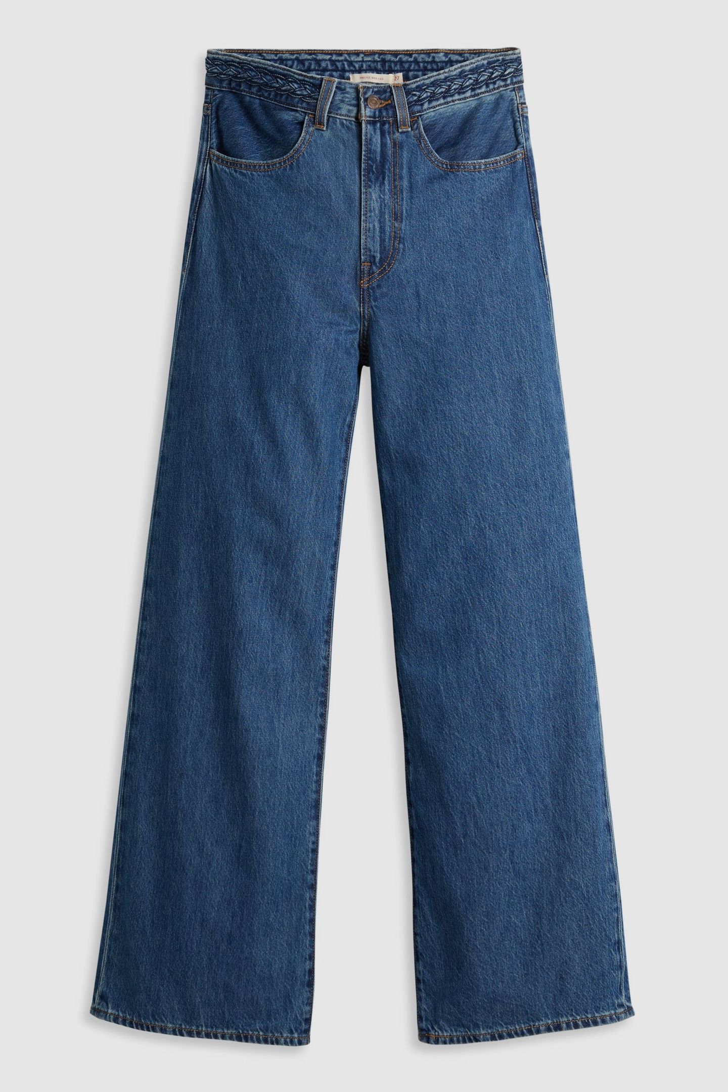 RIBCAGE WIDE LEG BRAIDED LIGHTWEIGHT JEANS 6