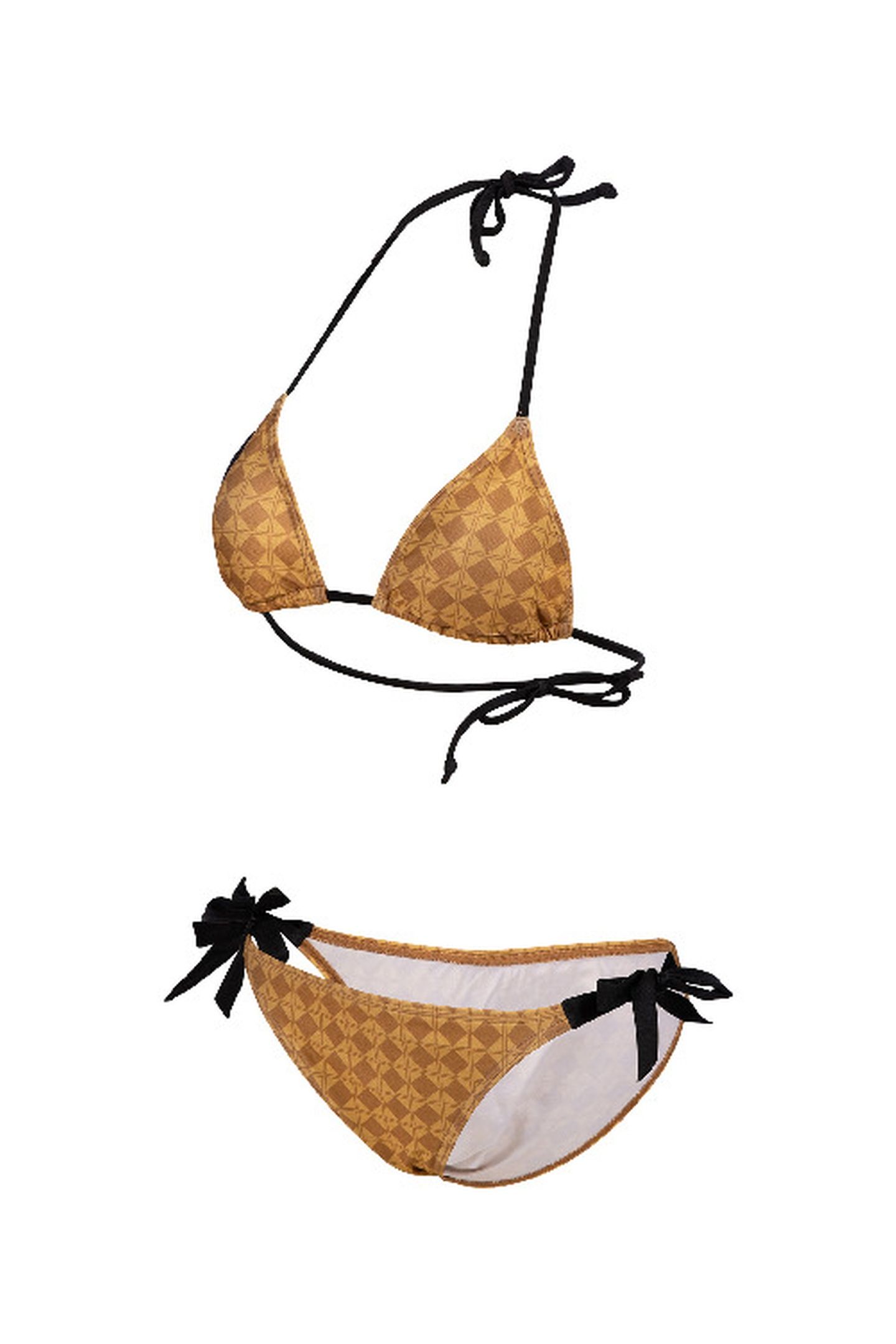 WO50TH GOLD BIKINI TRIANGLE GOLD MULTI-BLACK 9