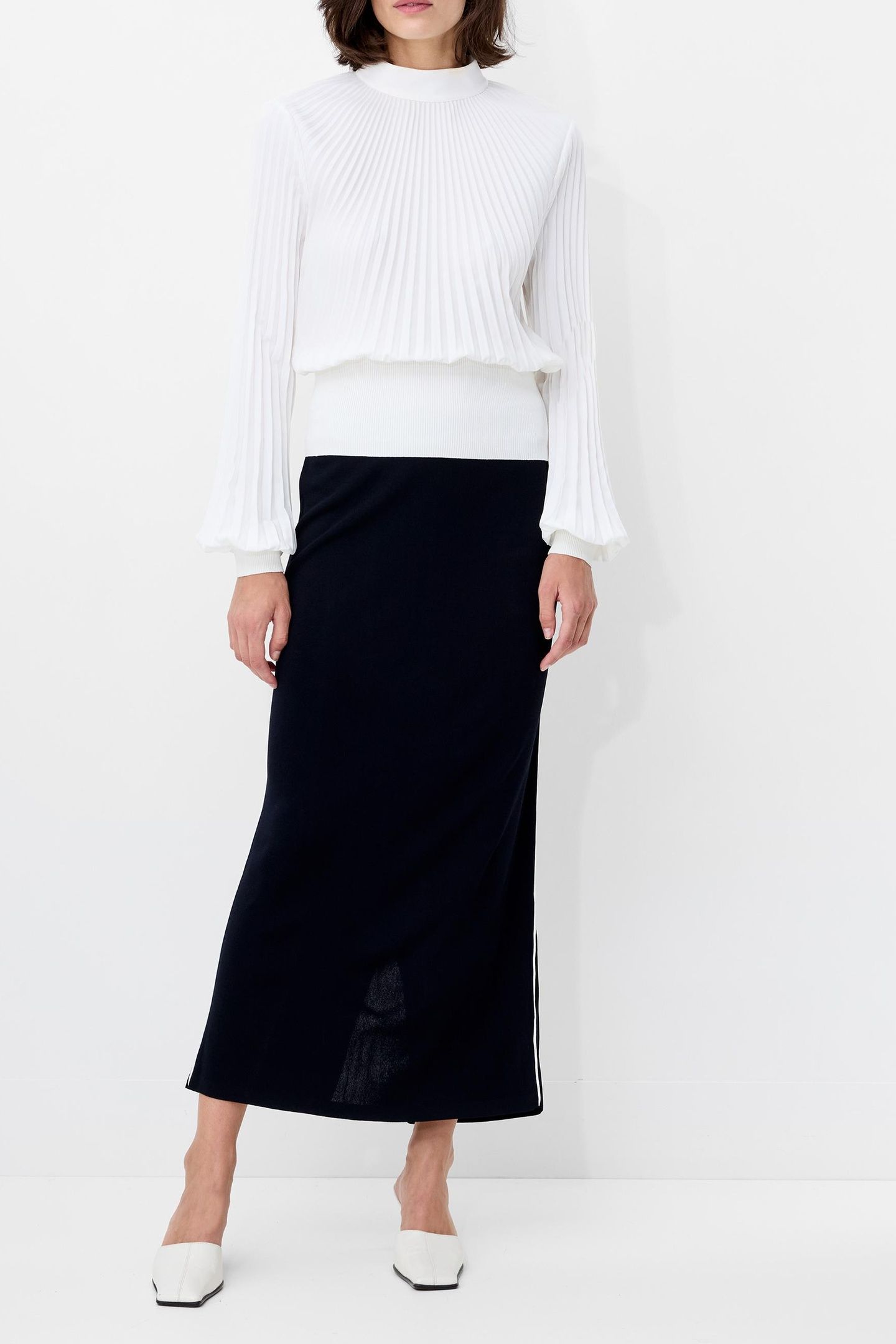 LEVY BALLOON SLEEVE TOP WINTER WHITE 1