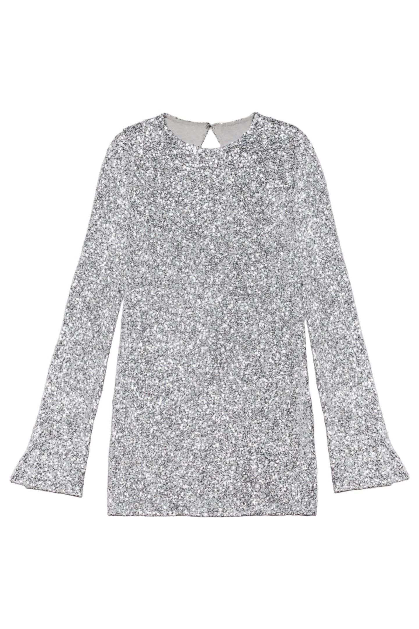 THE LIGHT SEQUIN DRESS WHITE 3