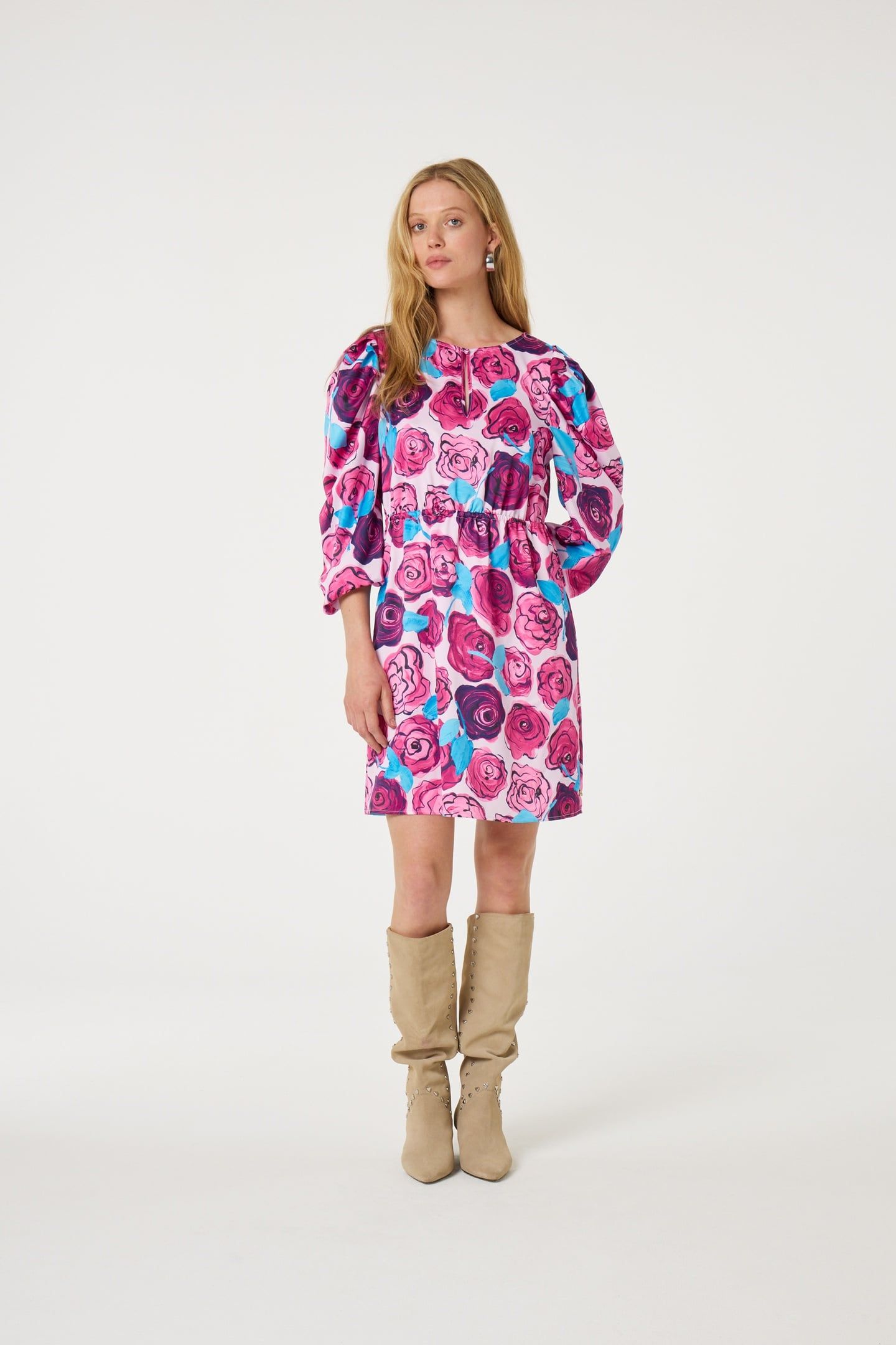 SARINA DRESS PINK DARLING/AZURE B 1