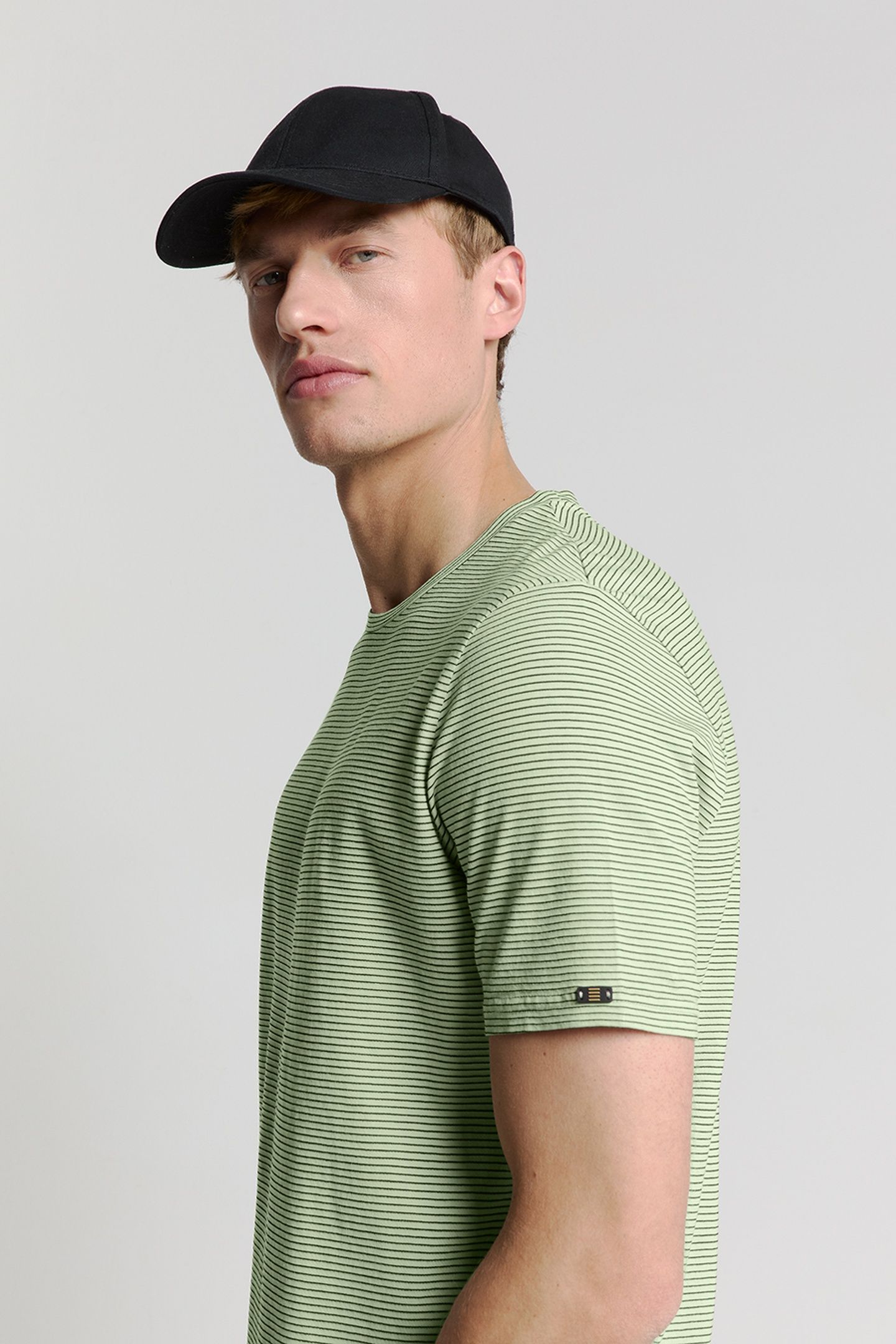 T-SHIRT CREWNECK STRIPES MINT 4