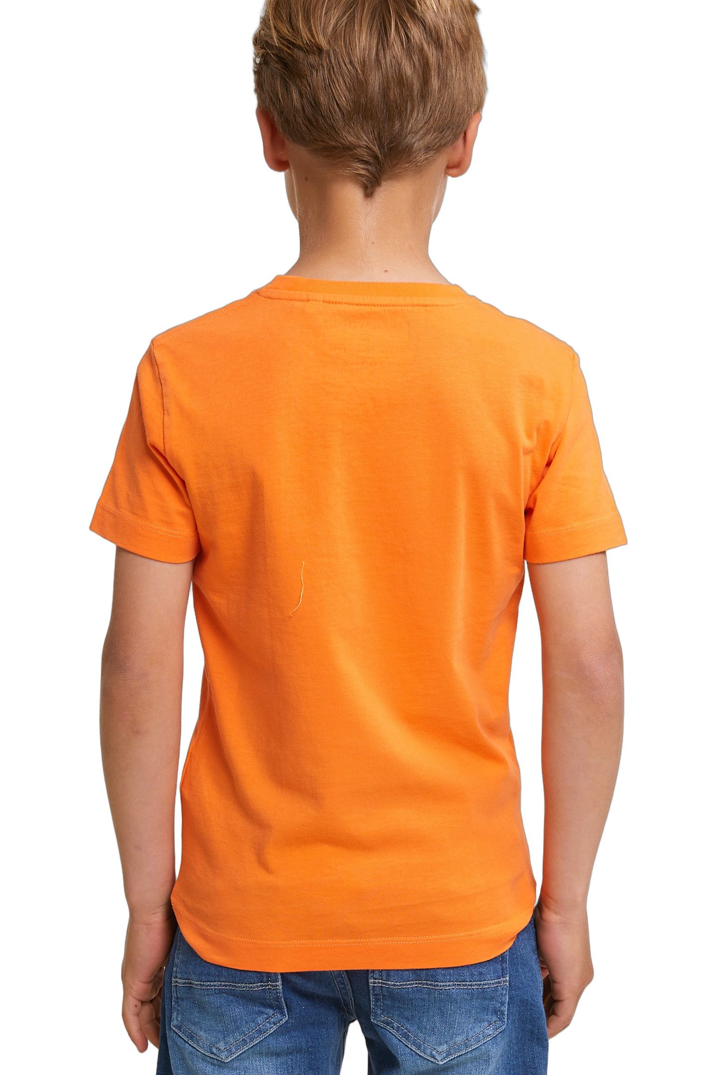 NORMAL FIT BASIC T-SHIRT SHORT SLEEVES ELECTRIC ORANGE 3