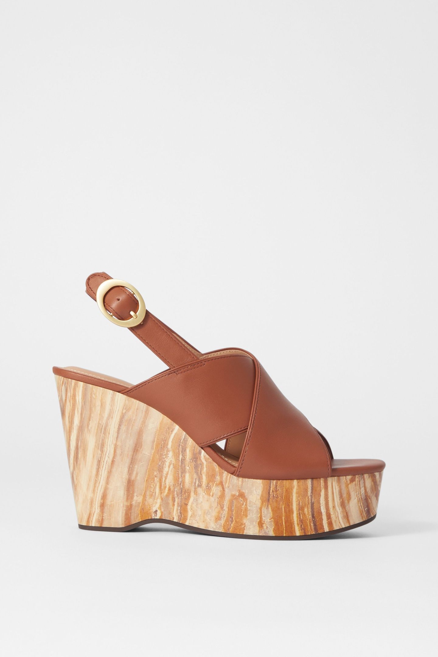 BOBBI WEDGE SANDALETTE BROWN 1