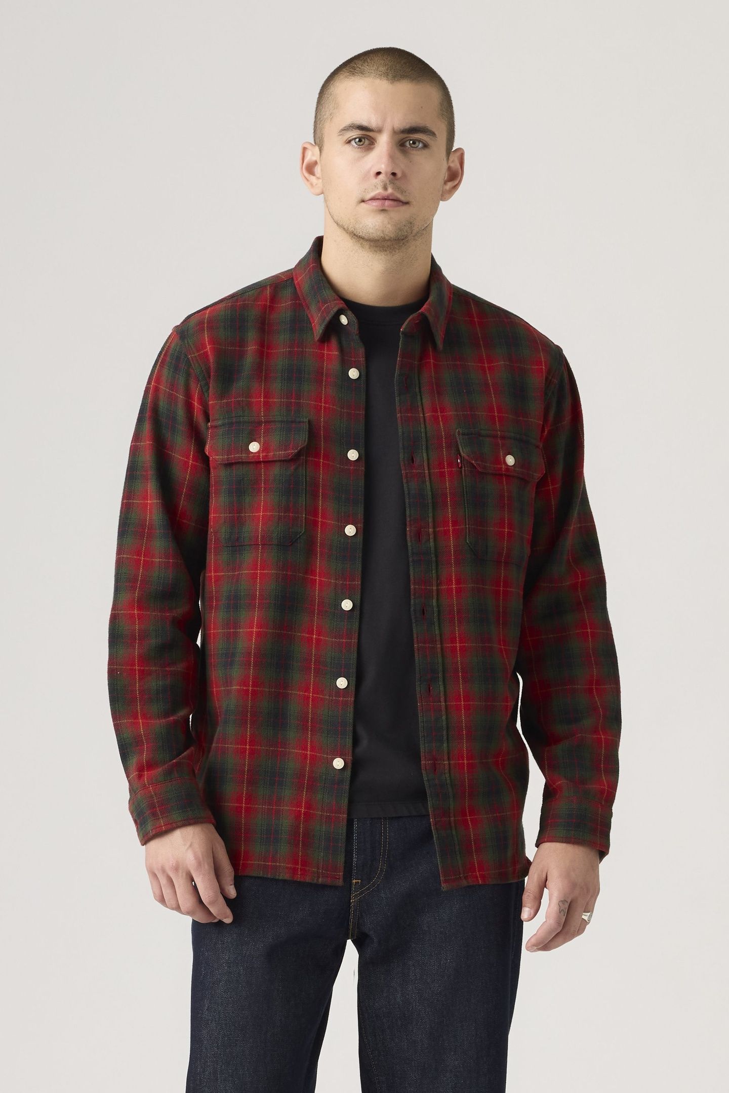 JACKSON WORKER CALVIN PLAID RHYTHMIC RED 2