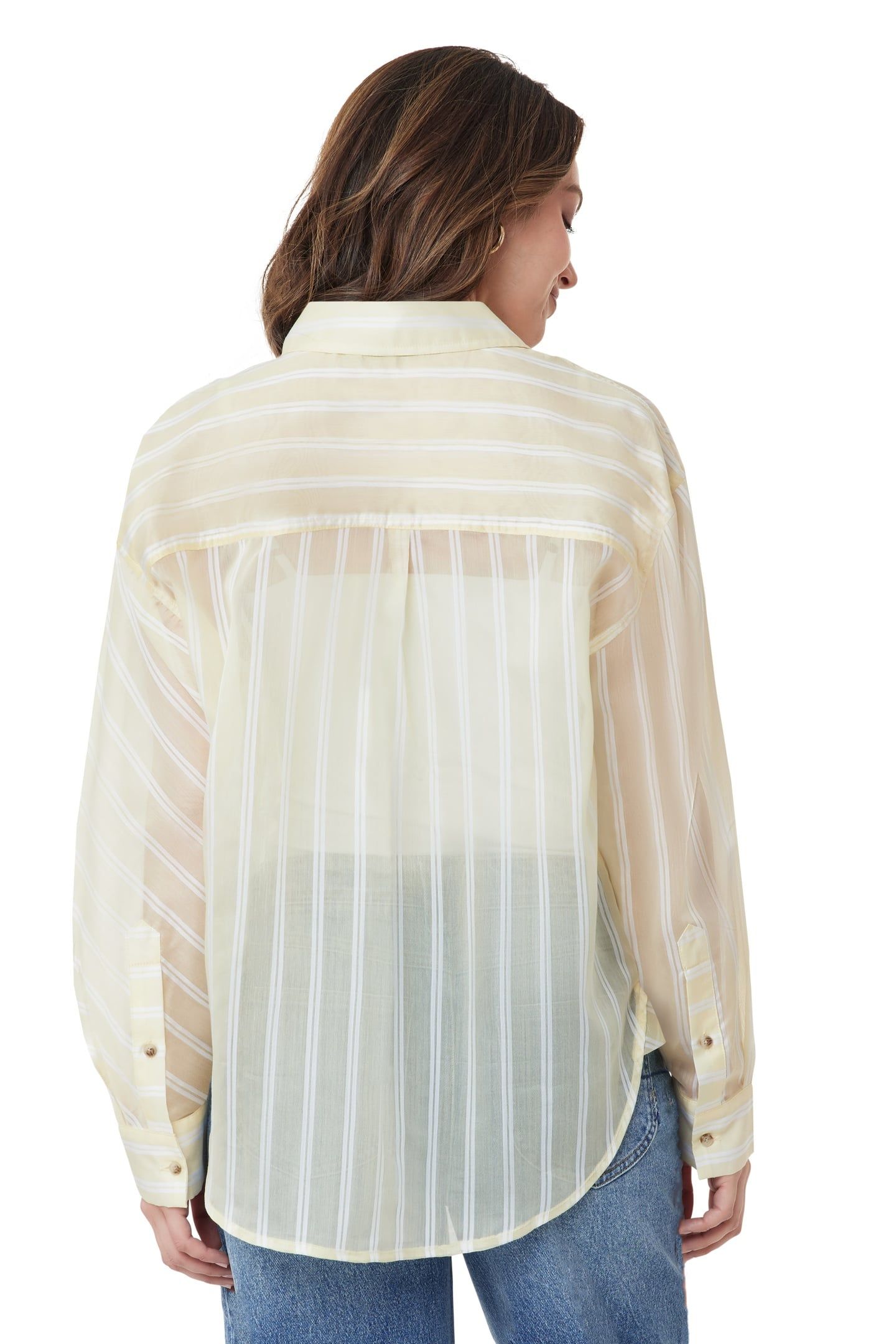OVERSIZED SHIRT CHINO GREEN VERTICAL TWIN STRIPE 3