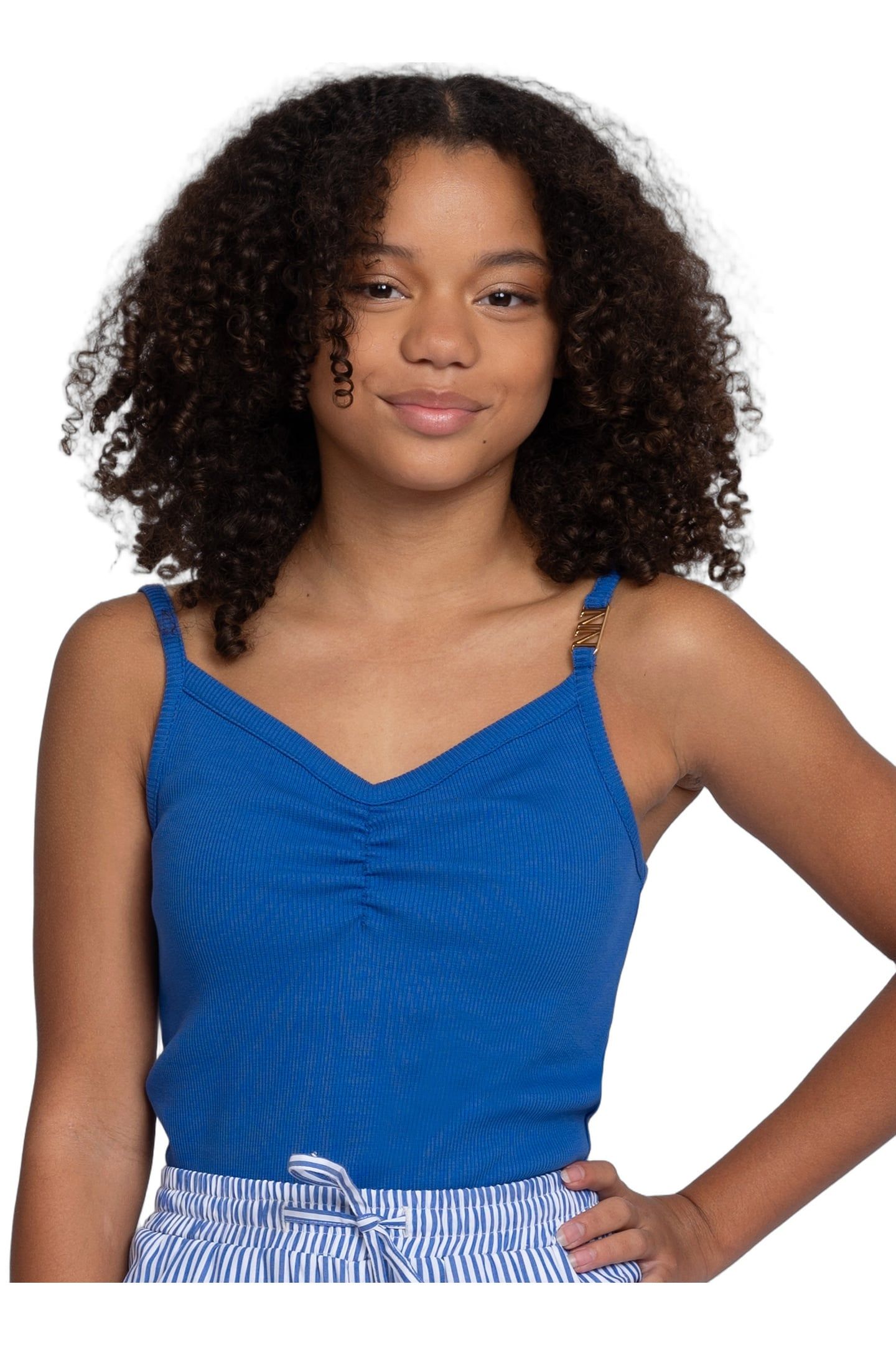LUUNA RIB TOP AZURE BLUE 1