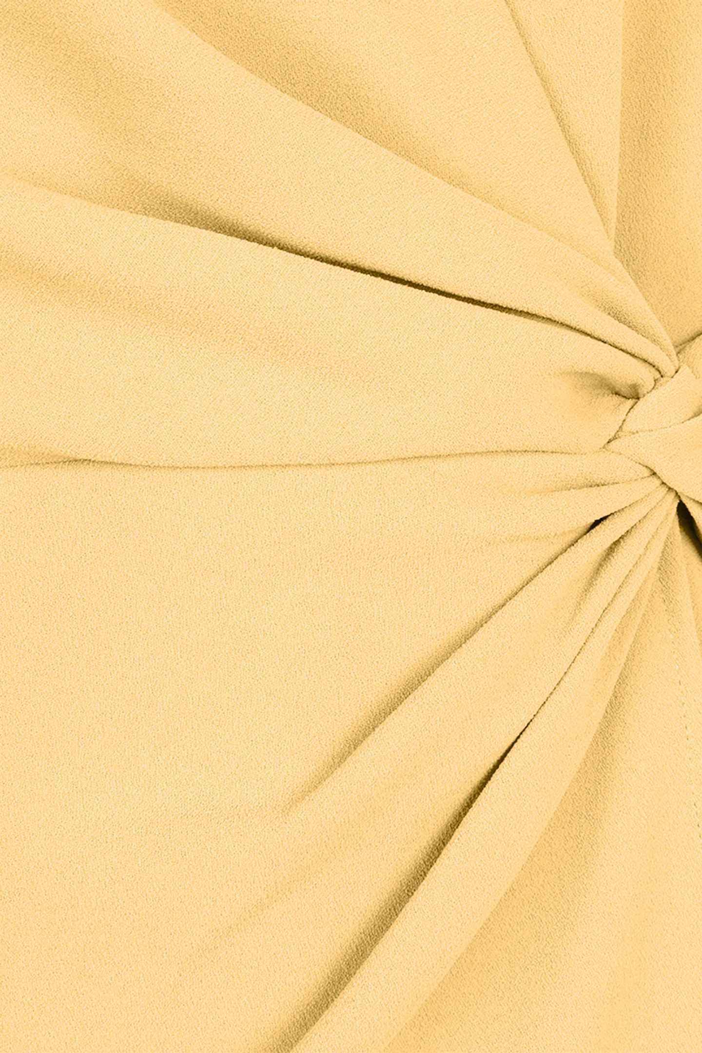 DRESS OVERLAP KNOT S/SLVE YELLOW 3