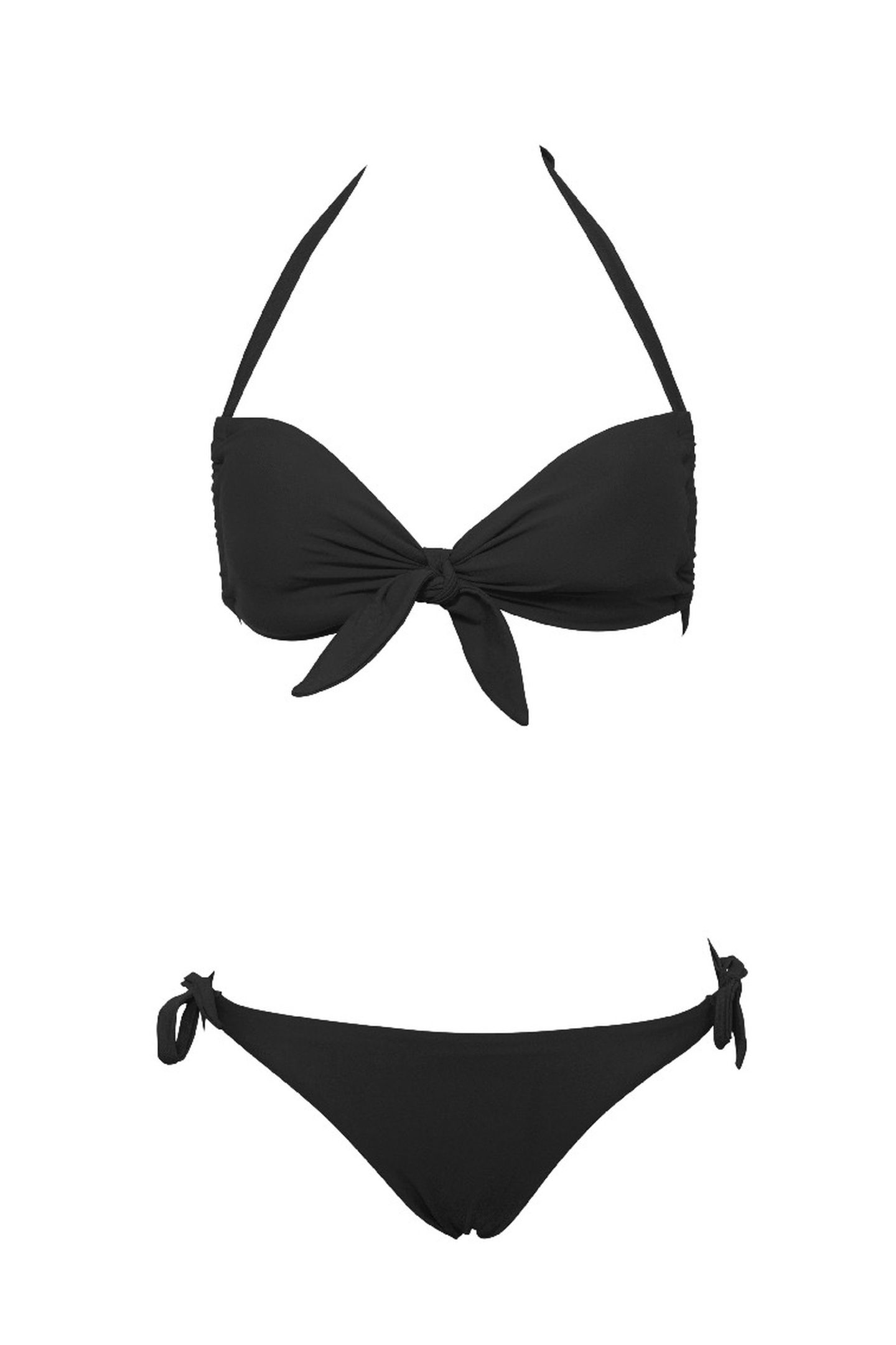 W SOLID BANDEAU TWO PIECES BLACK-BLACK 6