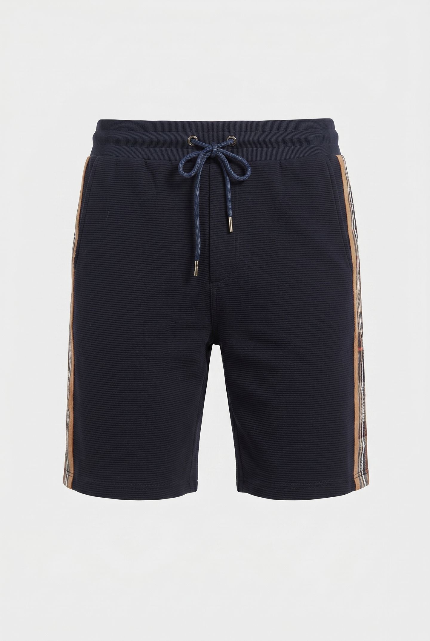 RIBBED SHORT WITH CONTRAST SIDE STRIPE NAVY 3
