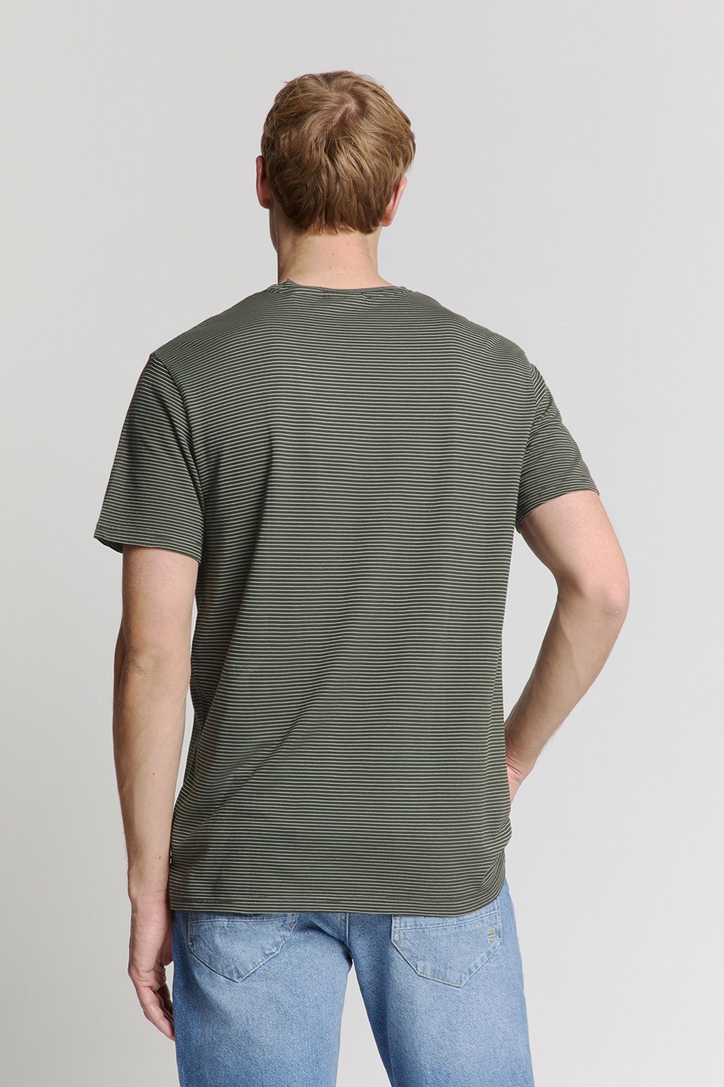 T-SHIRT CREWNECK STRIPES DARK STEEL 3