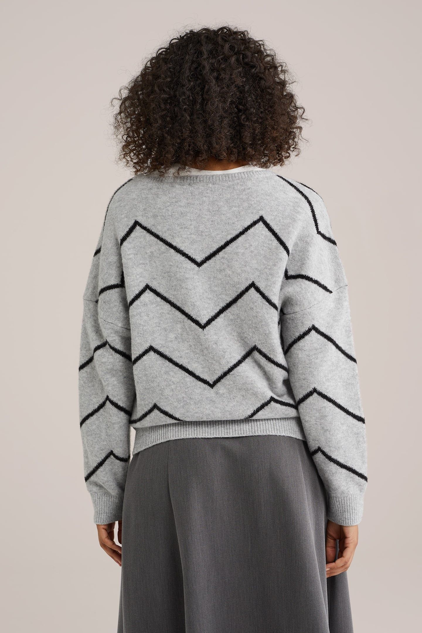 KNITTED PULLOVER BLENDED LIGHT GREY 3