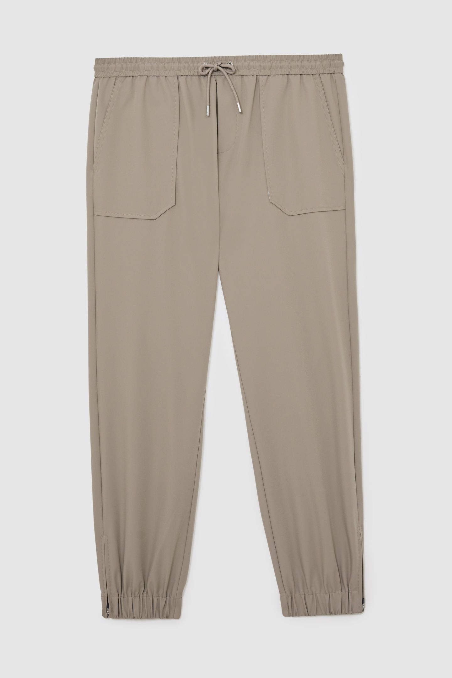 TECHNICAL CUFFED TROUSER TAUPE BROWN 4