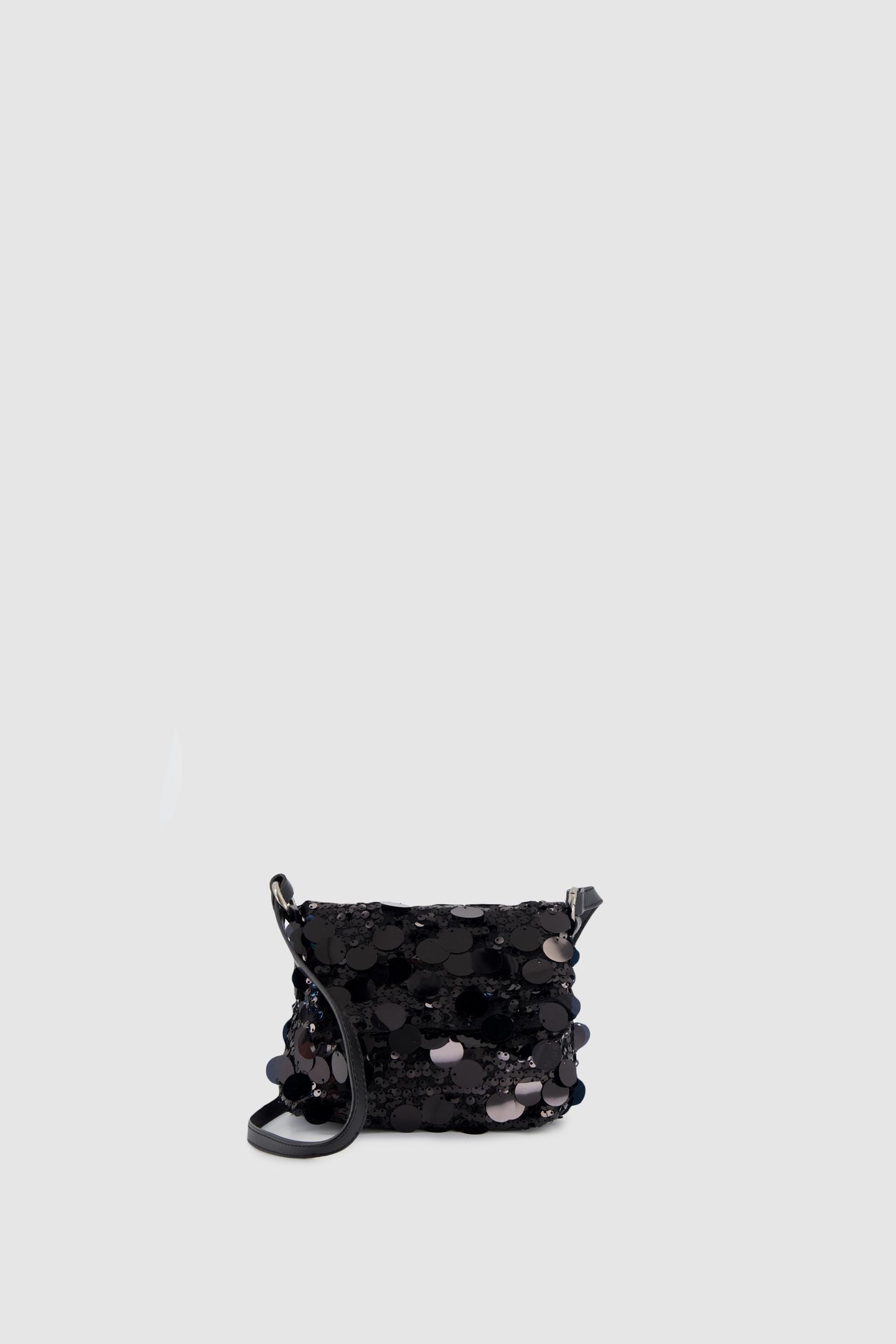 BLACK SEQUINS EMBROIDERY HANDBAG 1