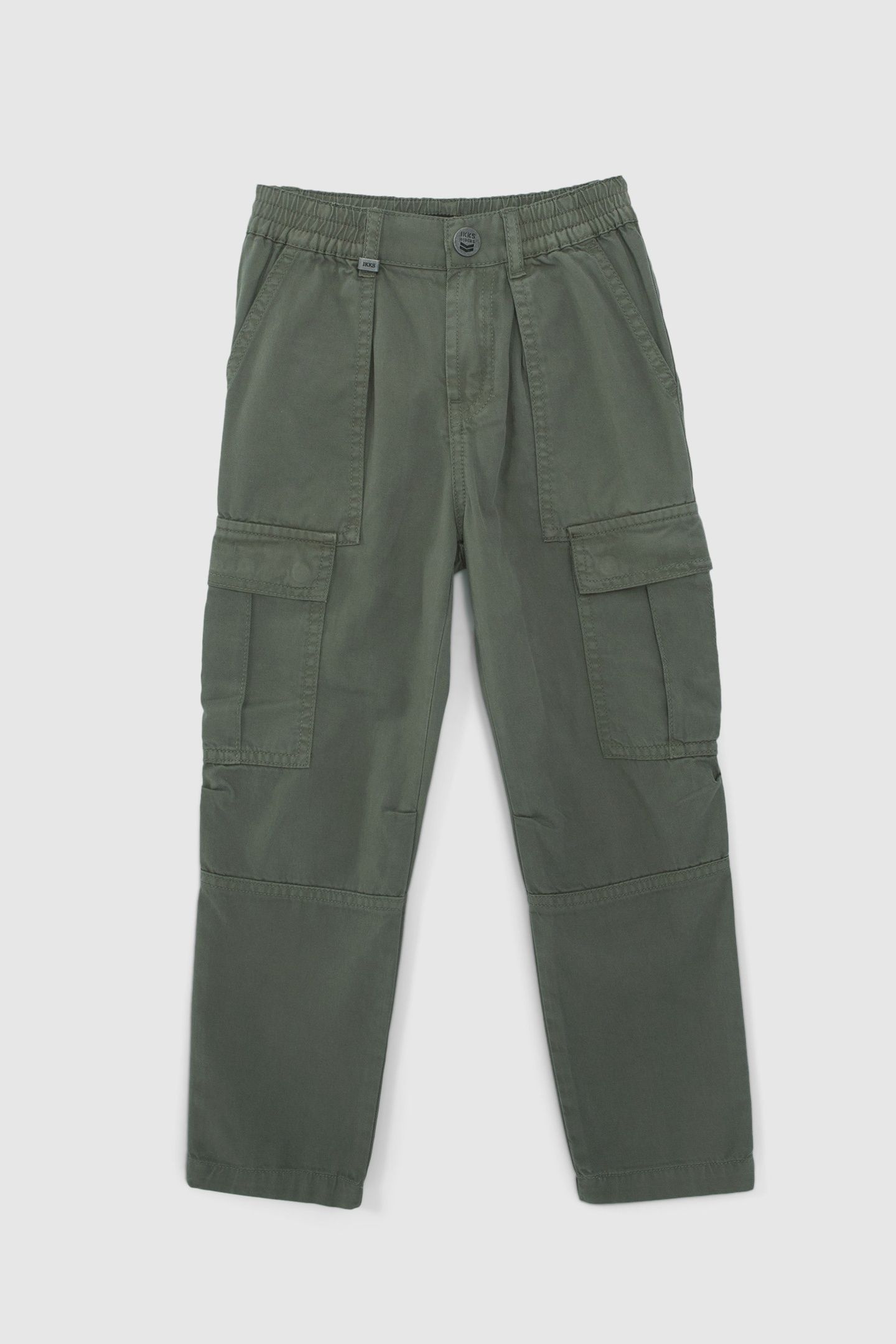 BOYS’ KHAKI CARGO TROUSERS WITH ELASTICATED WAIST 2