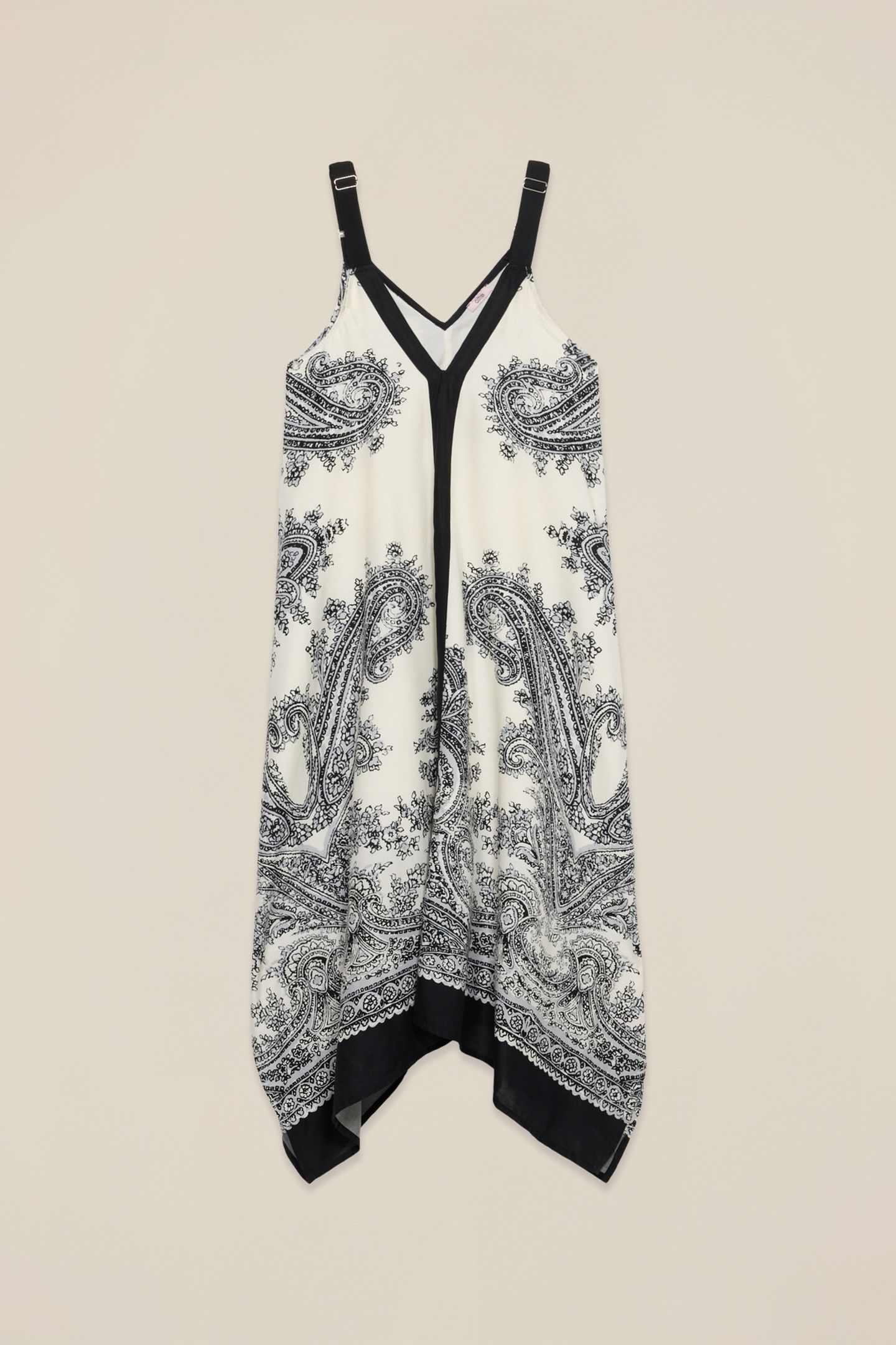 PATTERNED VISCOSE DRESS BLACK 4