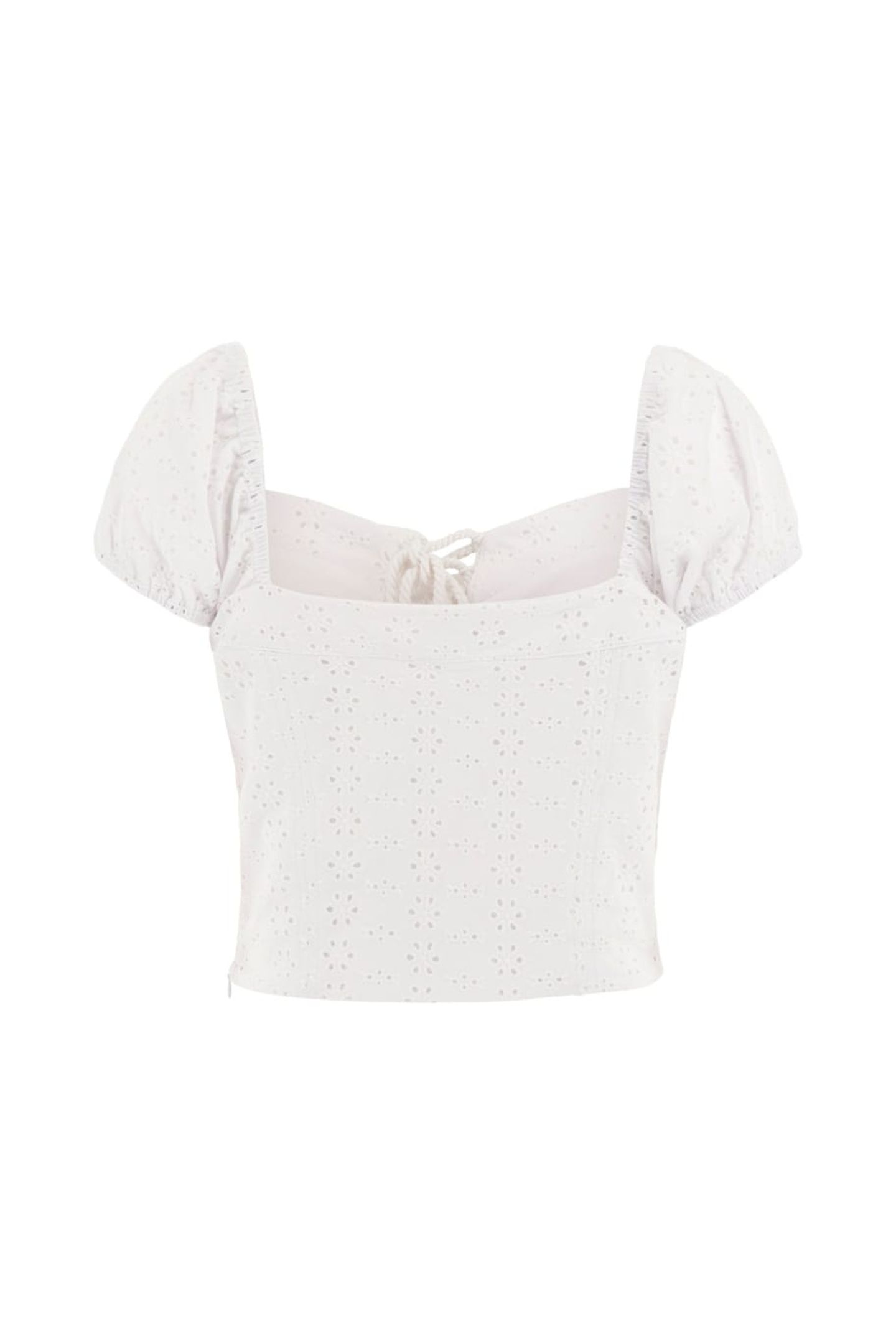 GUESS ECO ELIANE SS PUFFED TOP PURE WHITE 7