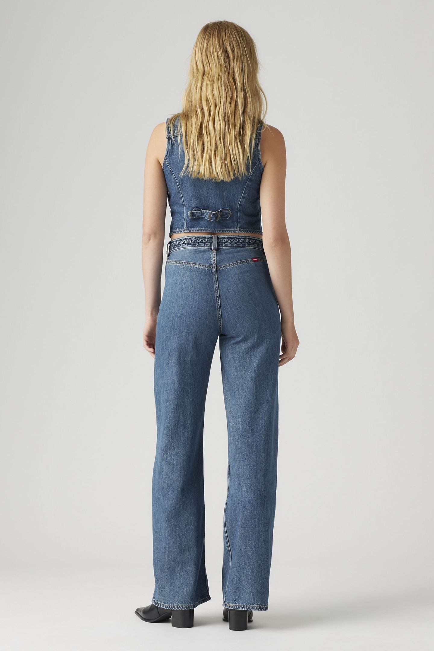 RIBCAGE WIDE LEG BRAIDED LIGHTWEIGHT JEANS 4