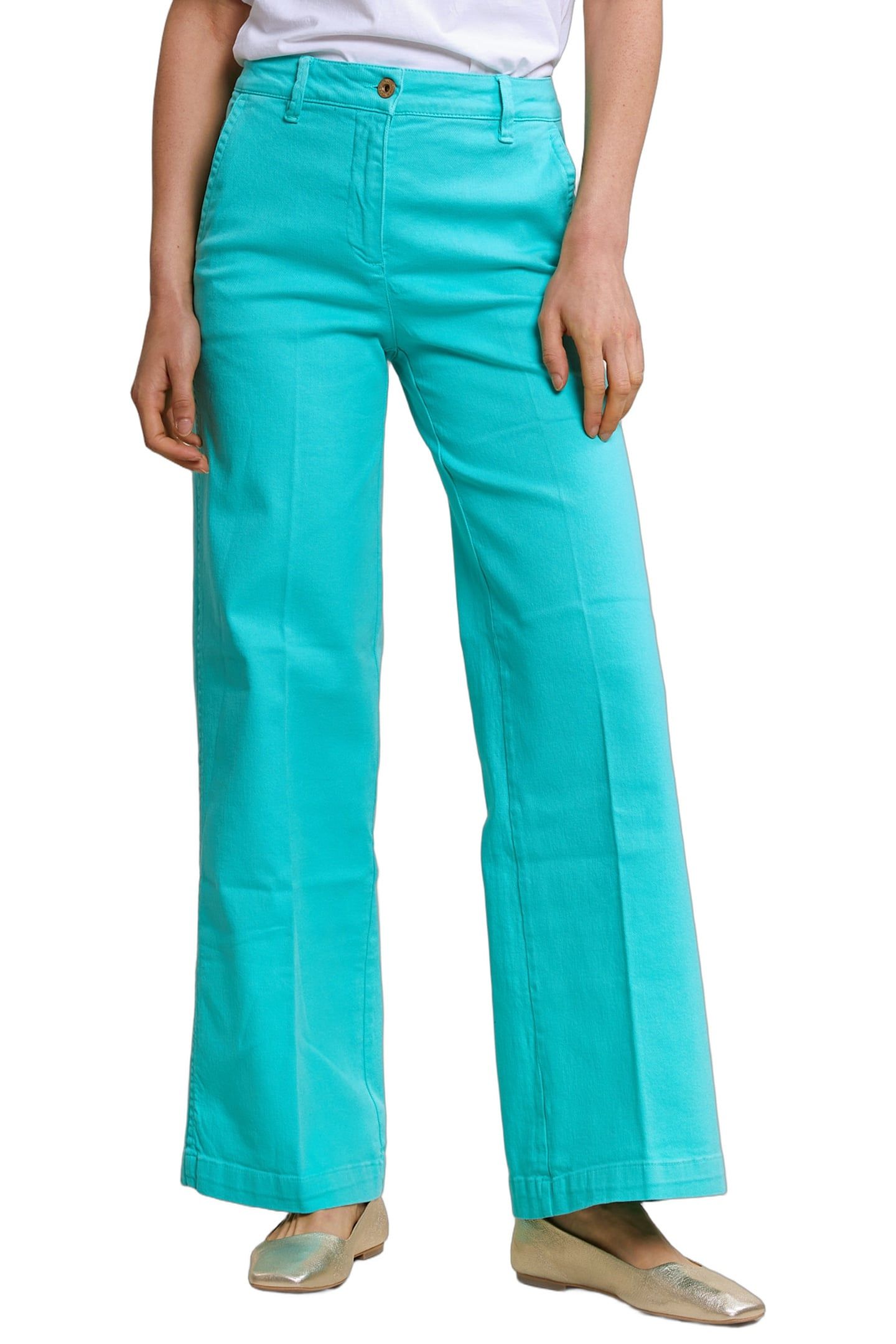 PANT HIGH WAIST LARGE LEG GREEN 1
