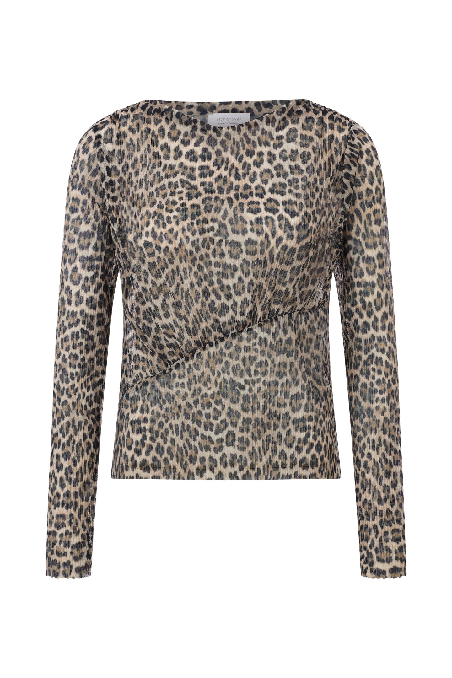 PLISSEE MESH LONGSLEEVE RECYCLED CAFFEE LATTE 4