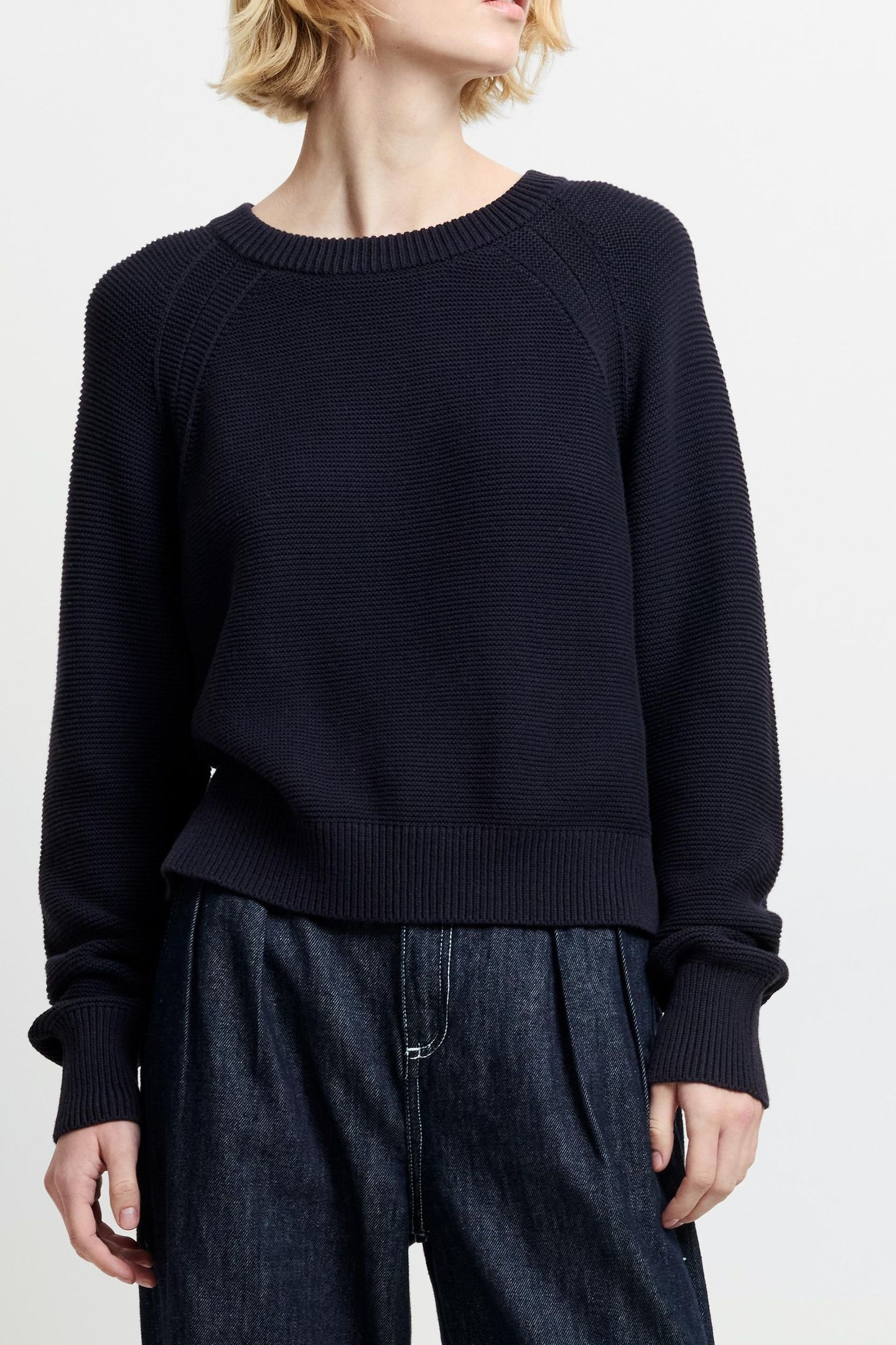 LILLY MOZART CREW NECK JUMPER UTILITY BLUE 1