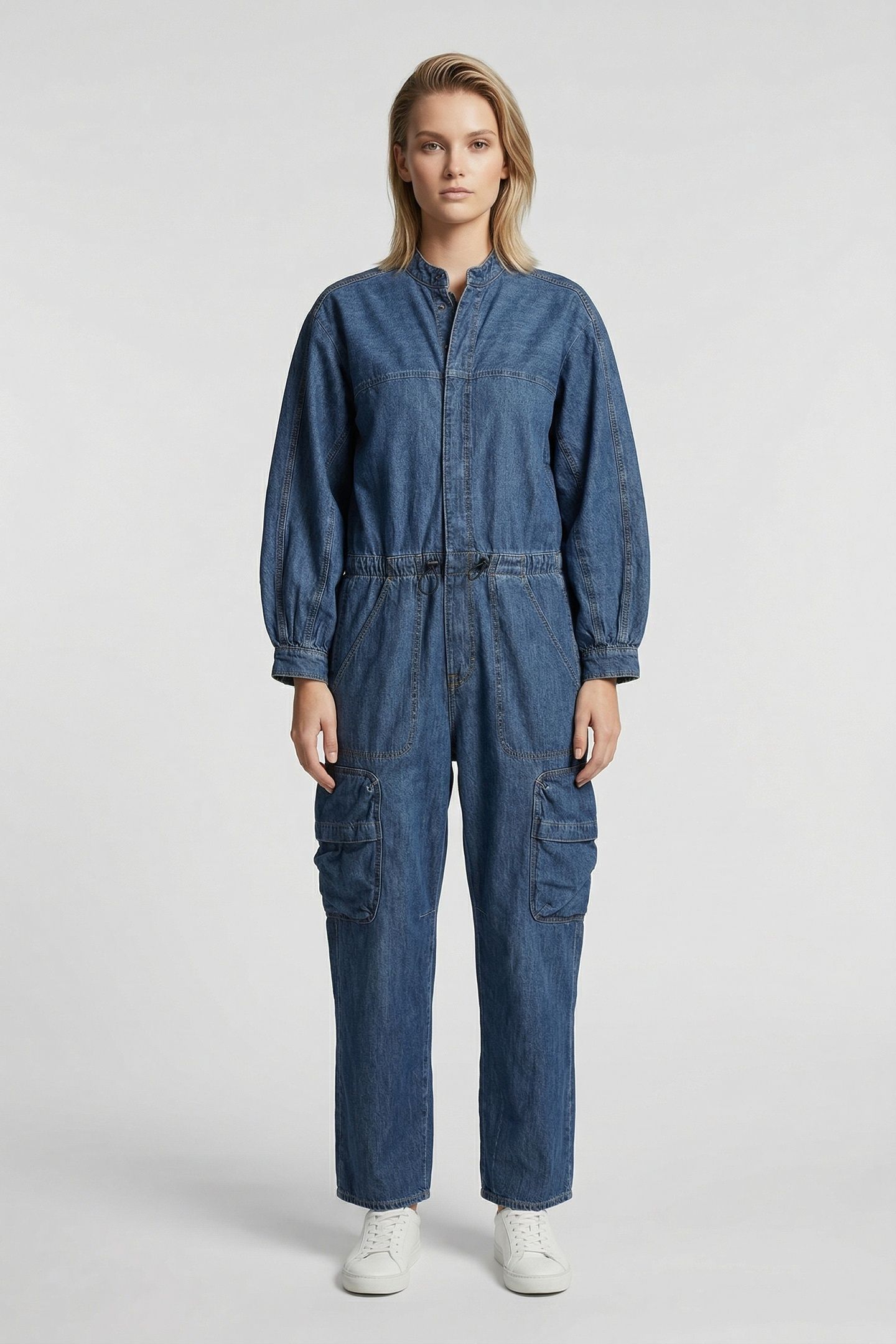 BALLOON JUMPSUIT L/S FADED SEASALT 1