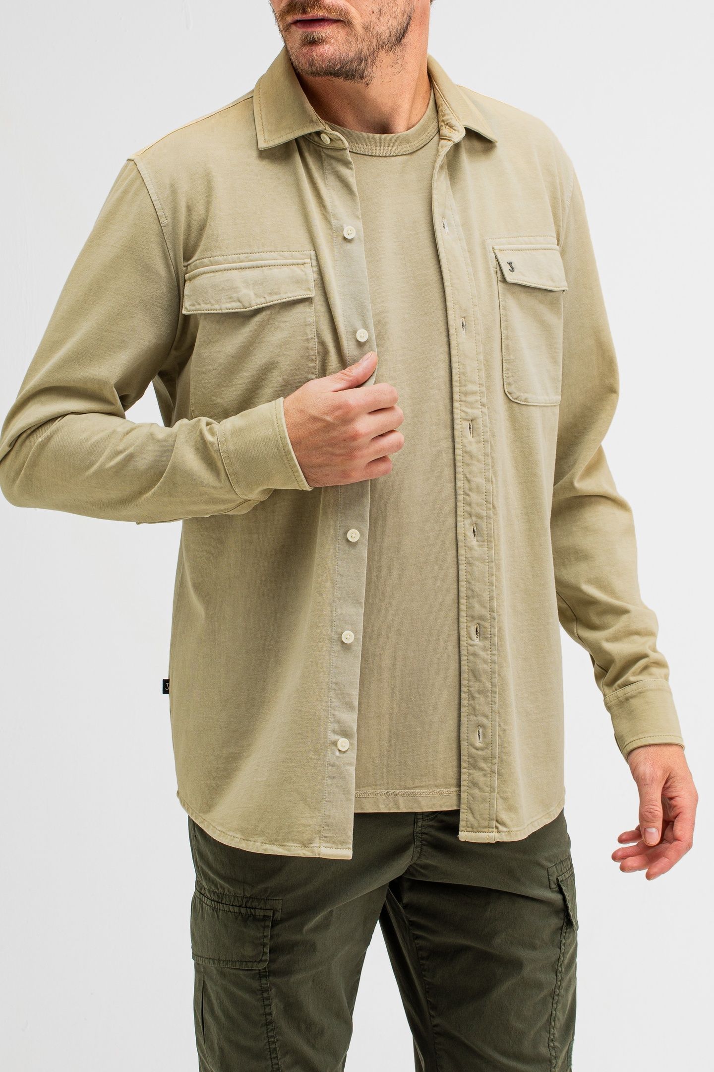 FINN POCKET JERSEY OVERSHIRT LEAF GREEN 1