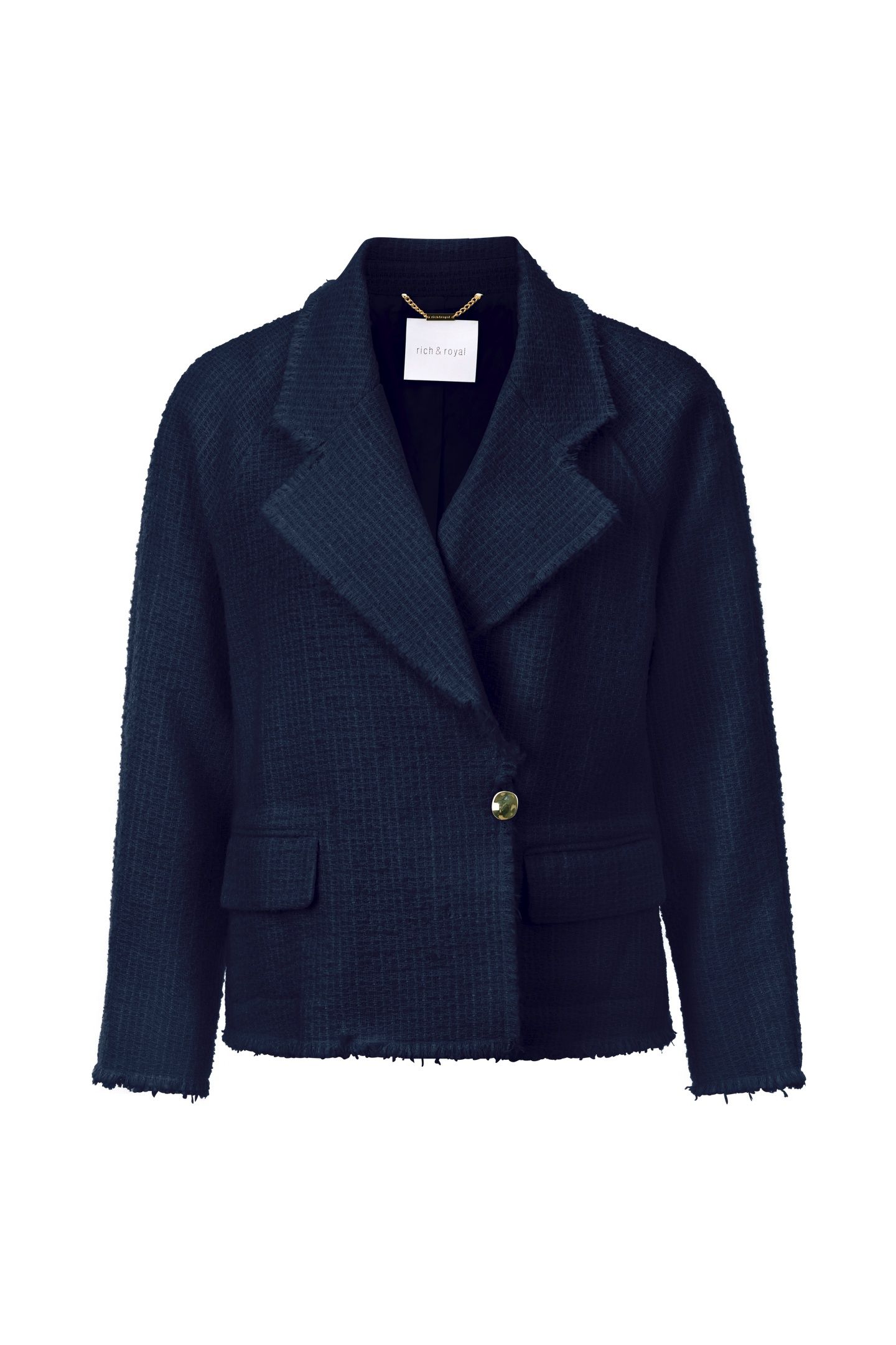 BOUCLE JACKET DOUBLE BREASTED MIDNIGHT BLUE 4