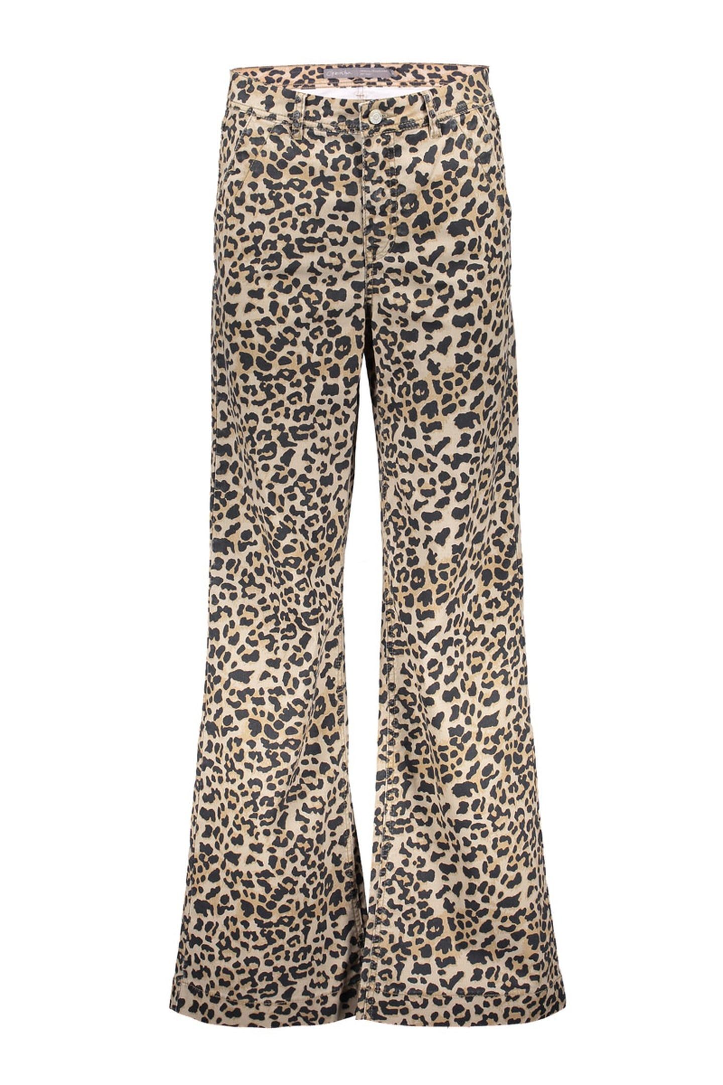 JEANS SAND/COMBI LEOPARD PRINT 1