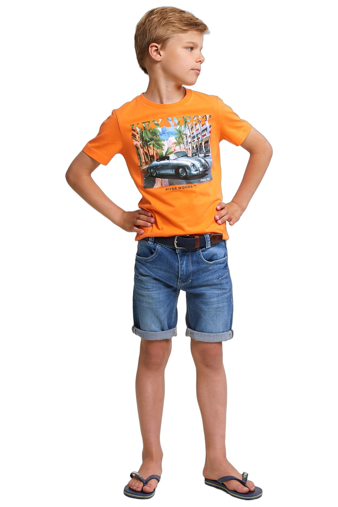 NORMAL FIT BASIC T-SHIRT SHORT SLEEVES ELECTRIC ORANGE 2