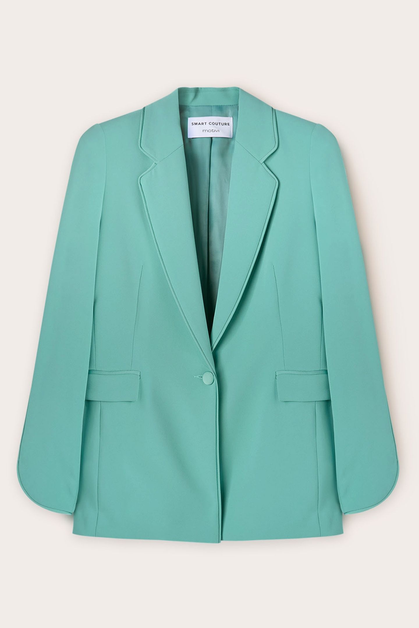 SUIT BLAZER WITH MATCHING PIPING WATER GREEN 4