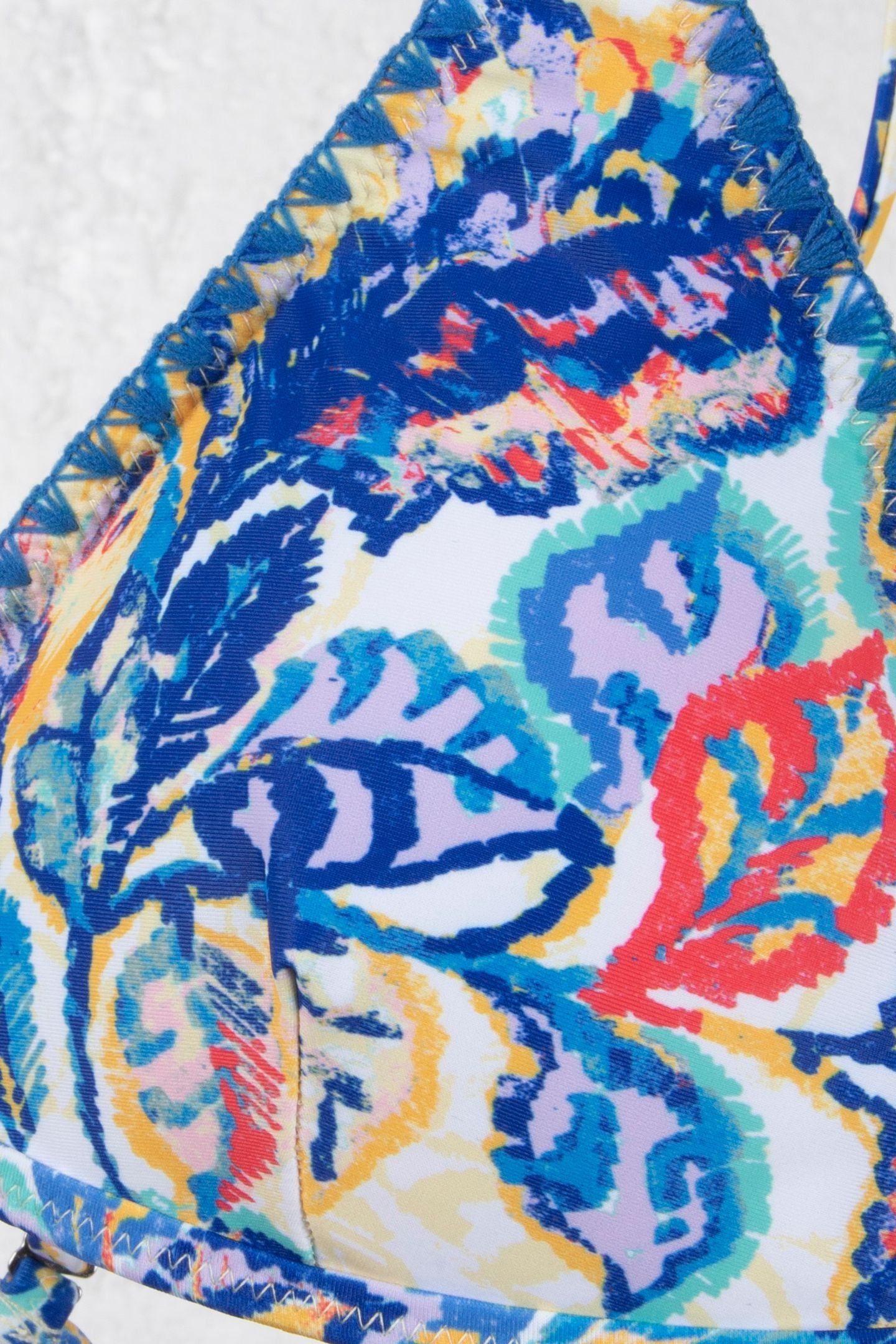 ROMY BIKINI TOP BRUNCH FLOWER BLUE BRUNCH FLOWER 4