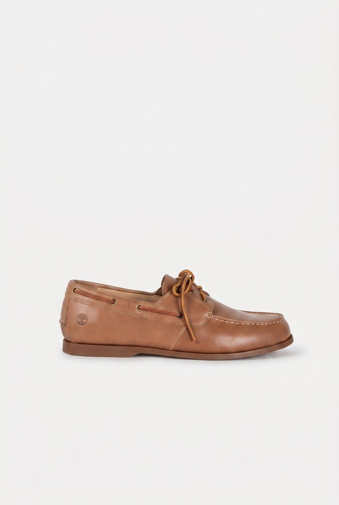 CEDAR BAY ESSENTIAL BOAT SHOE LIGHT BROWN FULL GRAIN 1