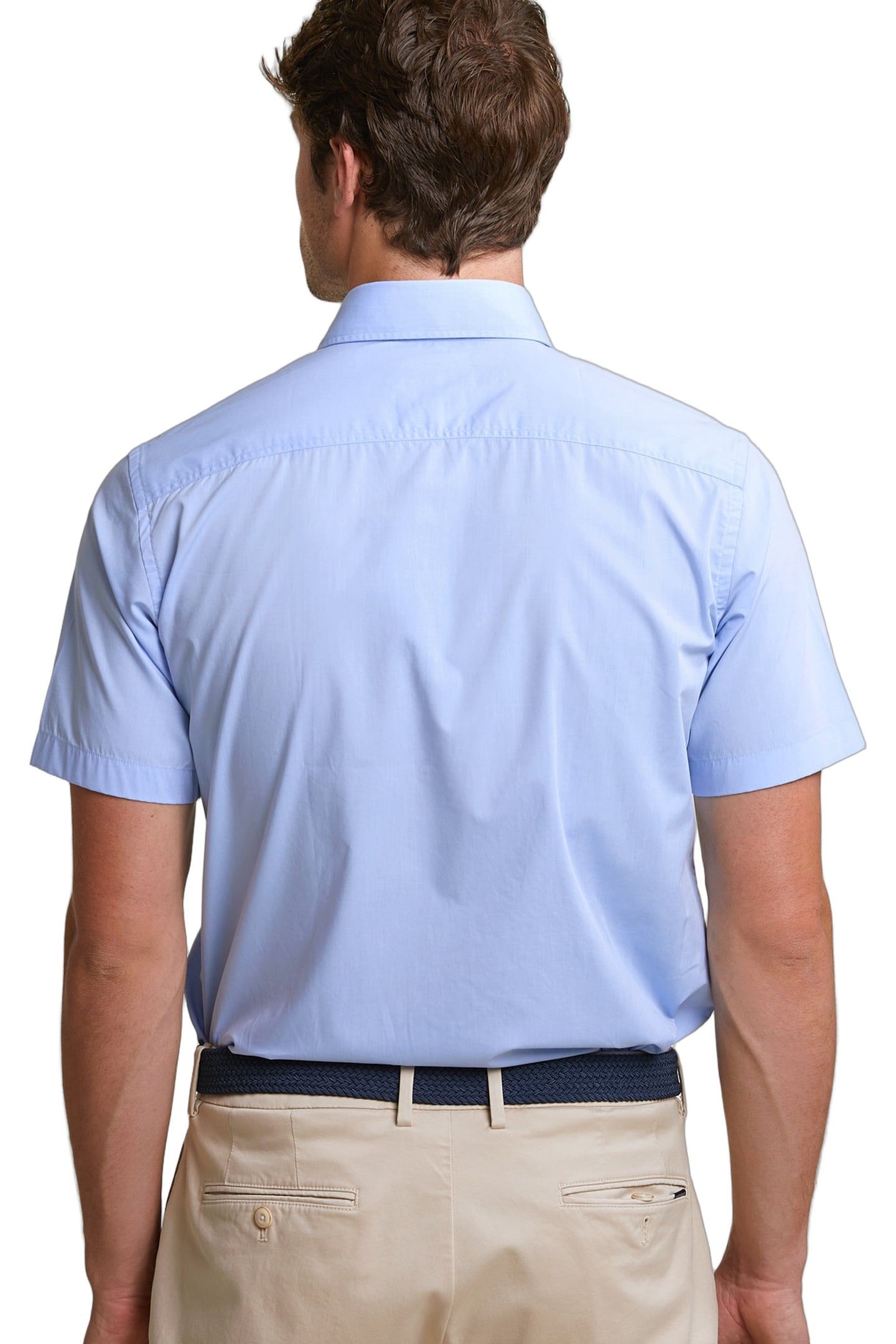 CUSTOM FIT UNI COMFORT STRETCH SHIRT SHORT SLEEVES BLUE 4