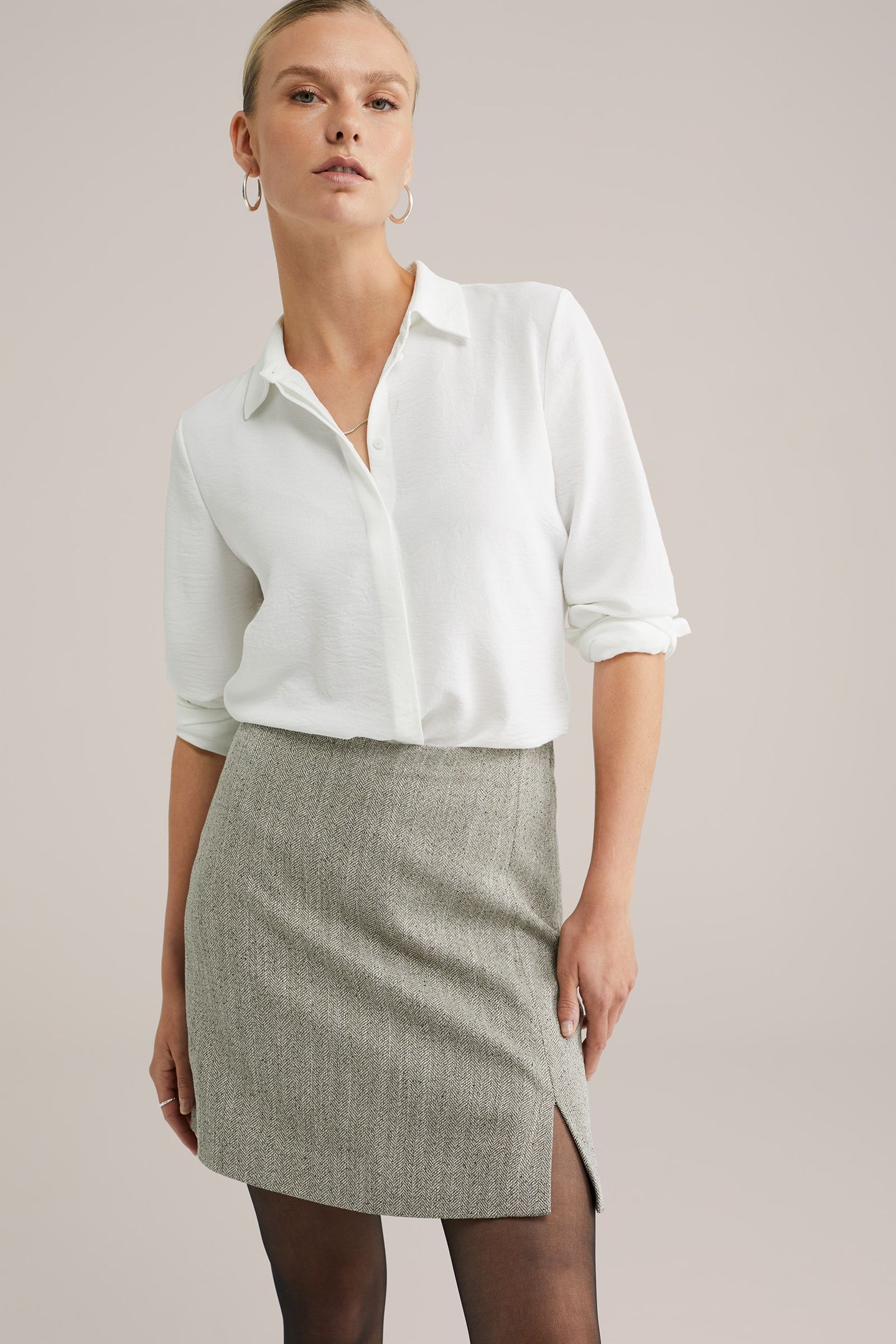 SKIRT MINI LENGTH GREY 1