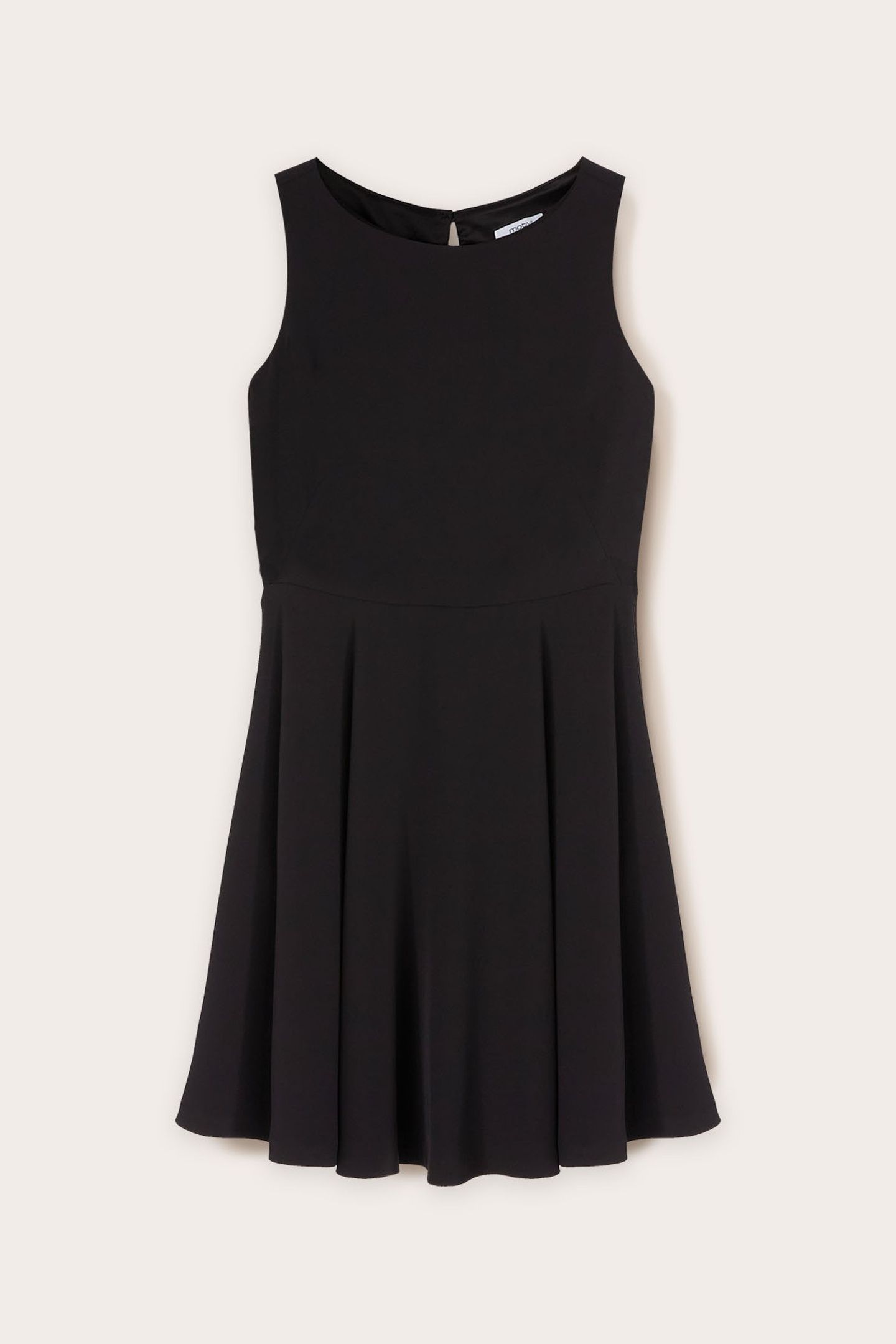 CREPE FABRIC MINI DRESS BLACK 4