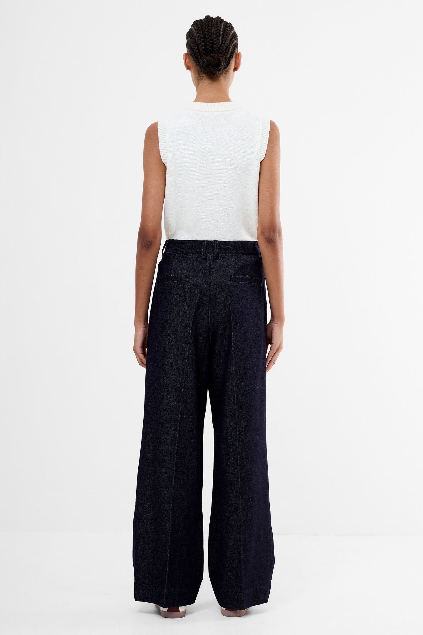 FLETCHER WIDE LEG DENIM TROUSE CLEAN INDIGO 4